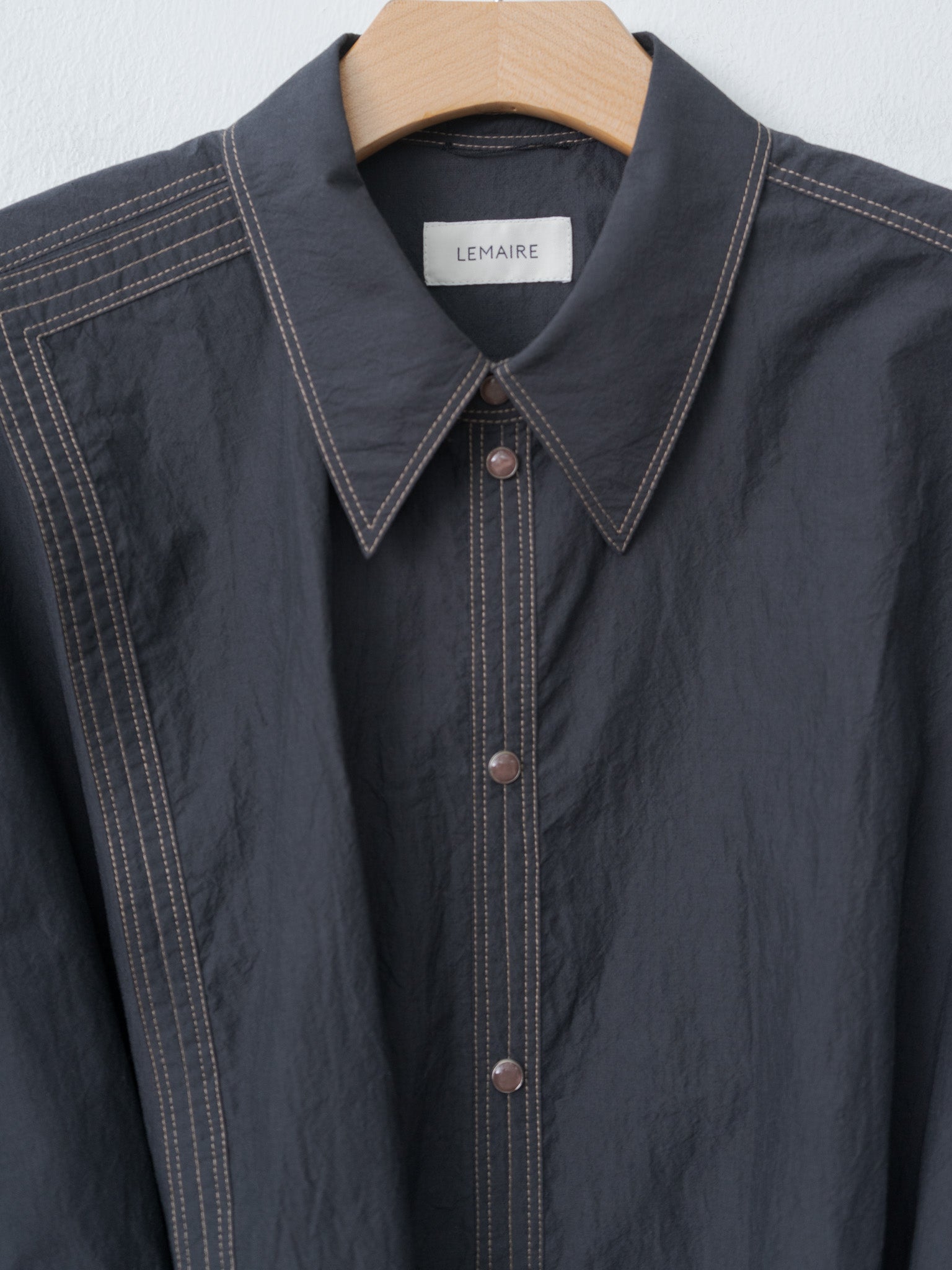 Namu Shop - Lemaire Asymmetrical Shirt Dress - Charcoal