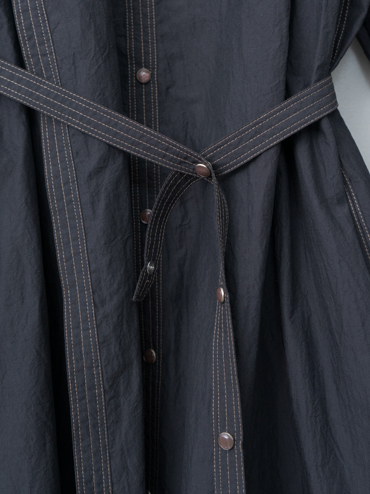 Namu Shop - Lemaire Asymmetrical Shirt Dress - Charcoal