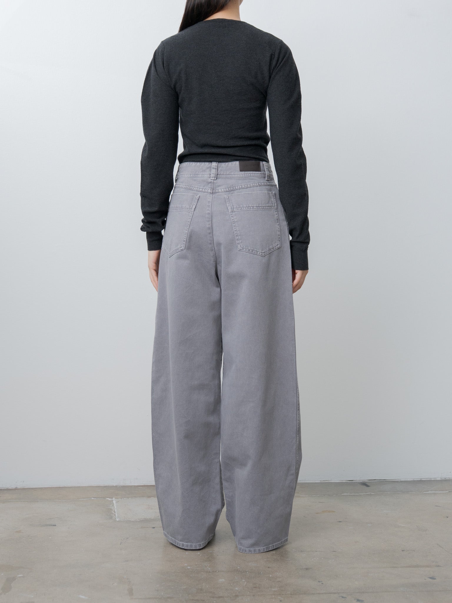 Namu Shop - Lemaire Crew Neck Sweater - Anthracite Melange