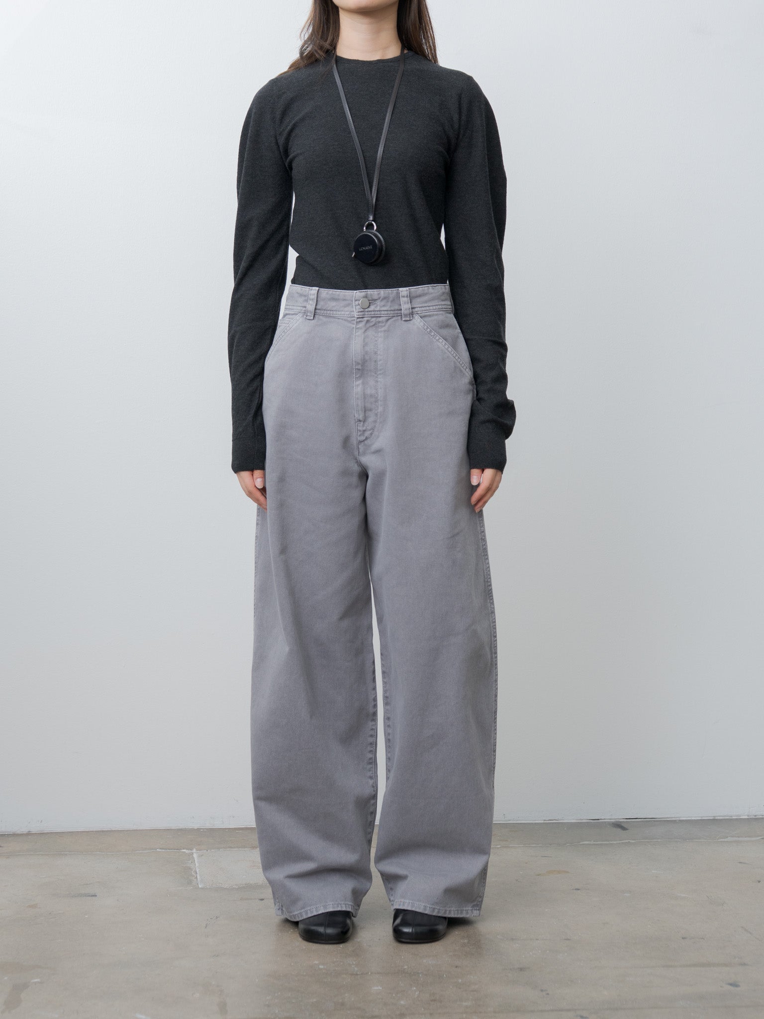 Namu Shop - Lemaire Crew Neck Sweater - Anthracite Melange