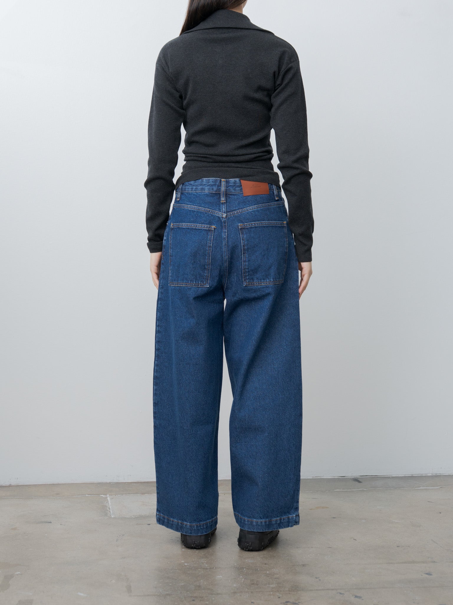 Namu Shop - Lemaire Buttoned Fitted Cardigan - Anthracite Melange