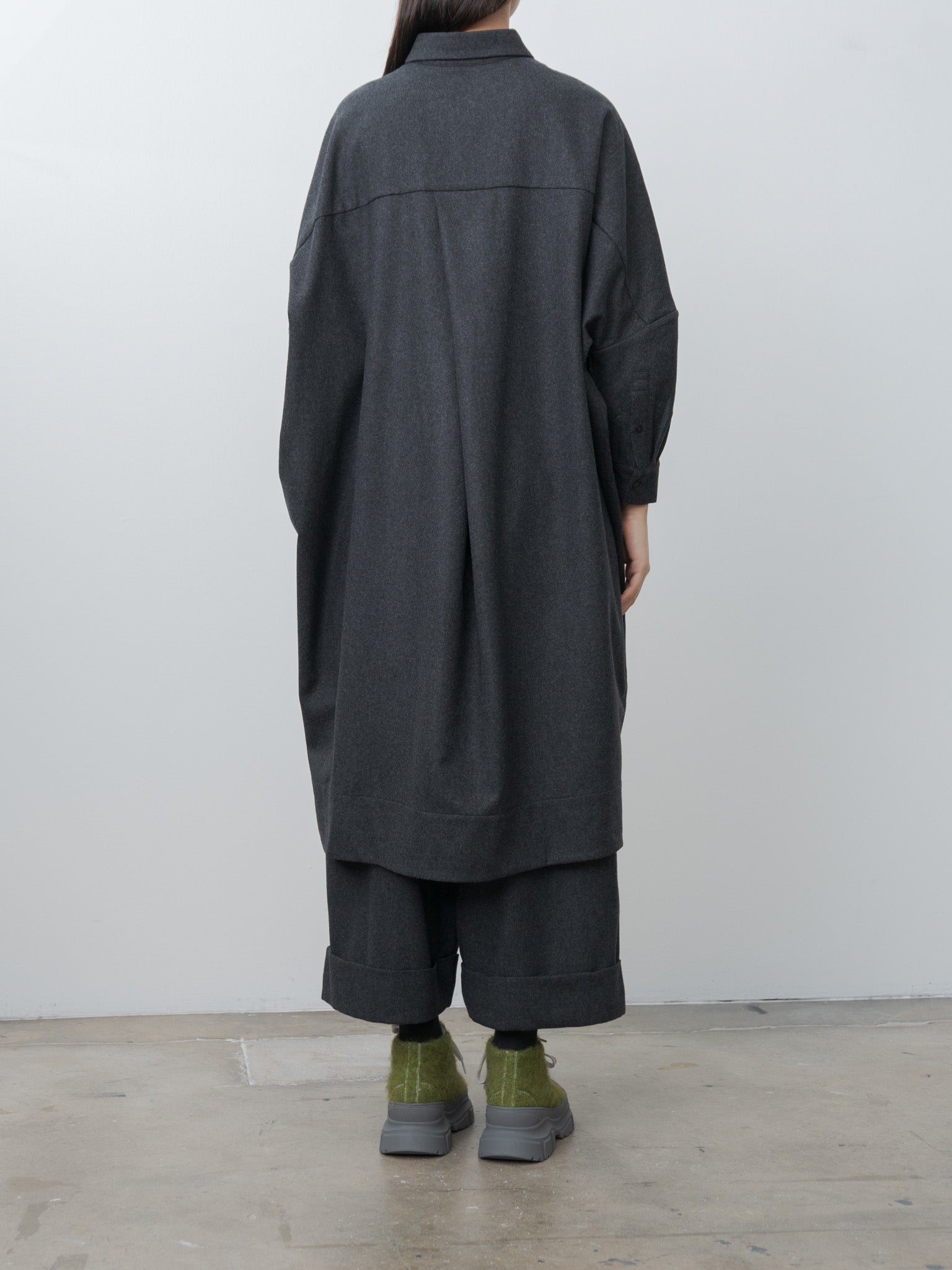 Namu Shop - Toogood The Framer Dress - Wool Cash Flannel Charcoal