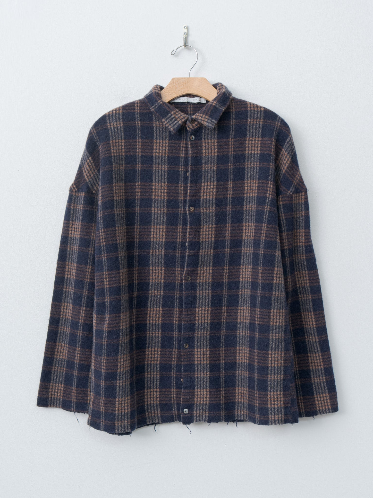 Namu Shop - Album di Famiglia Tartan Soft Collar Shirt - Ink