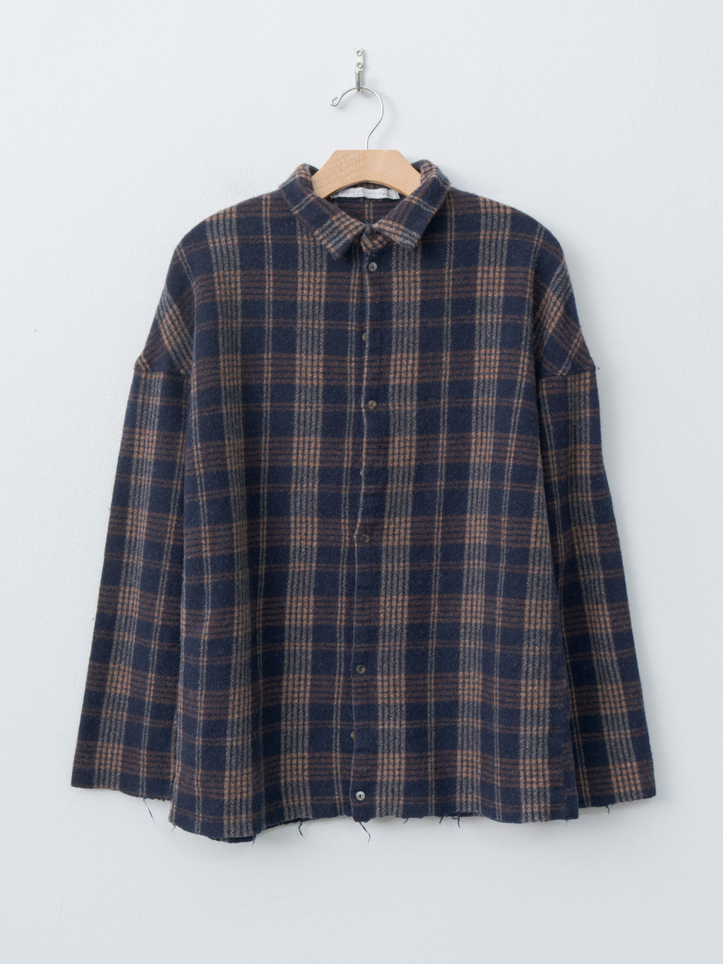 Namu Shop - Album di Famiglia Tartan Soft Collar Shirt - Ink