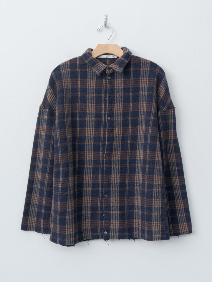 Namu Shop - Album di Famiglia Tartan Soft Collar Shirt - Ink
