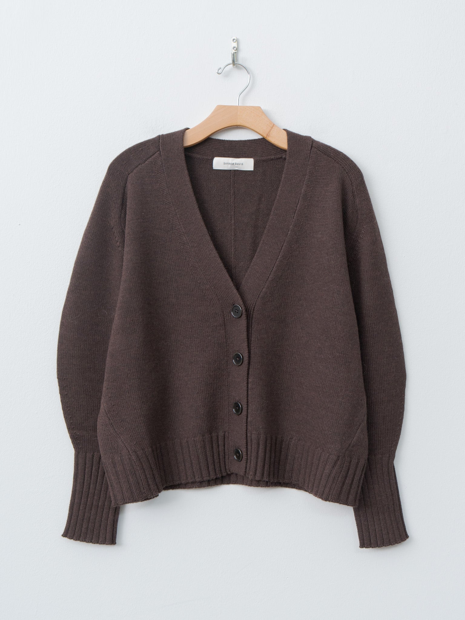 Namu Shop - Sayaka Davis Balloon Sleeve Cardigan - Wood