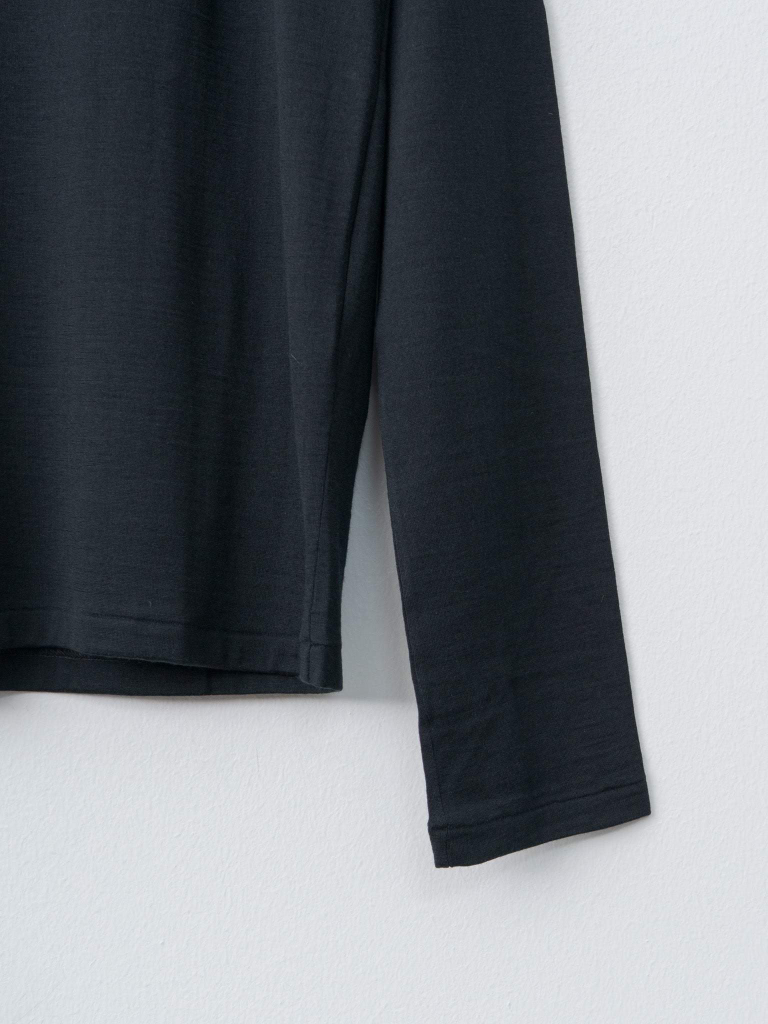 Namu Shop - Auralee Wool Soft Jersey L/S Tee - Black