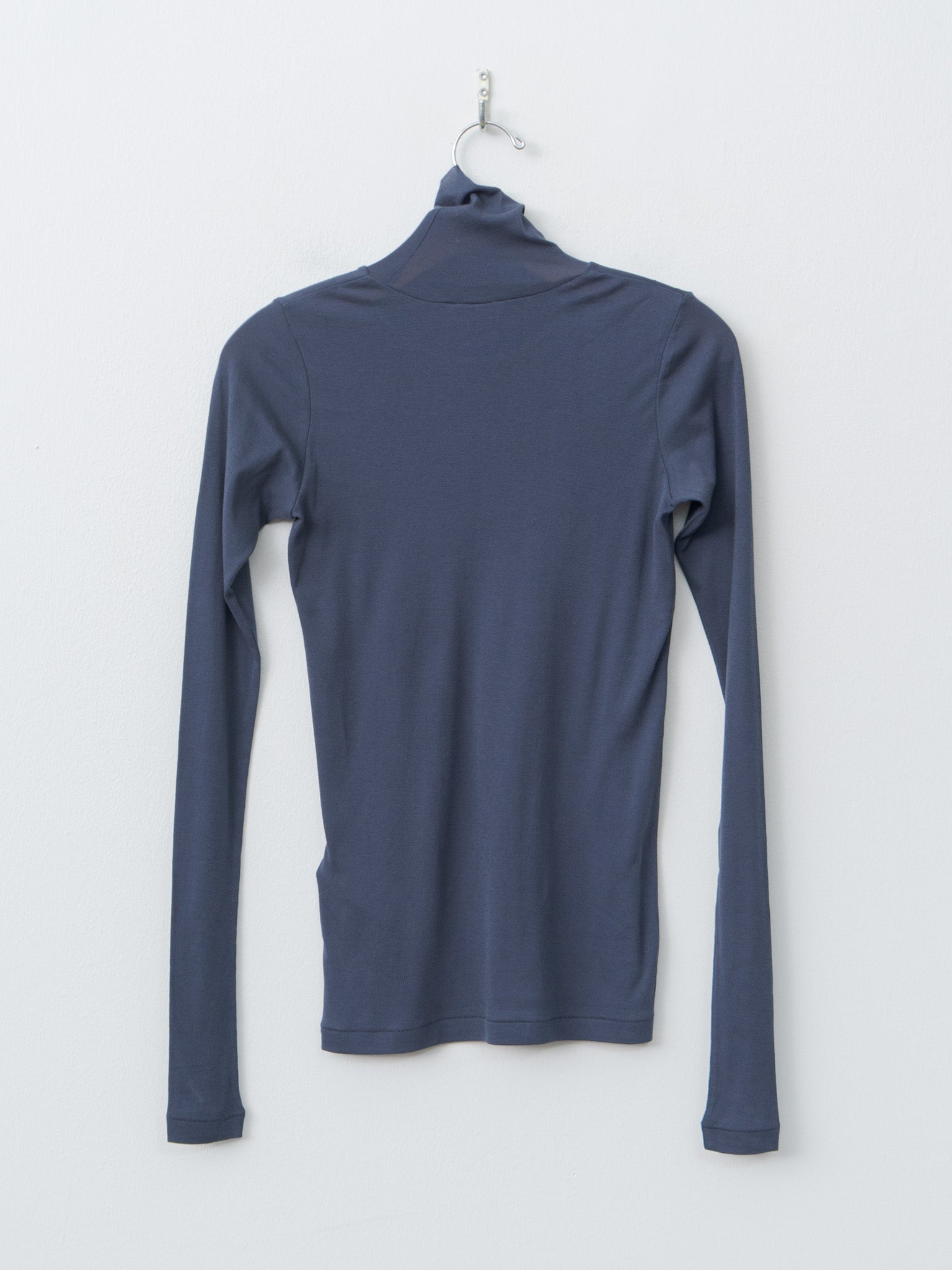 Namu Shop - Auralee Super High Gauge Sheer Rib Turtle Neck L/S Tee - Navy