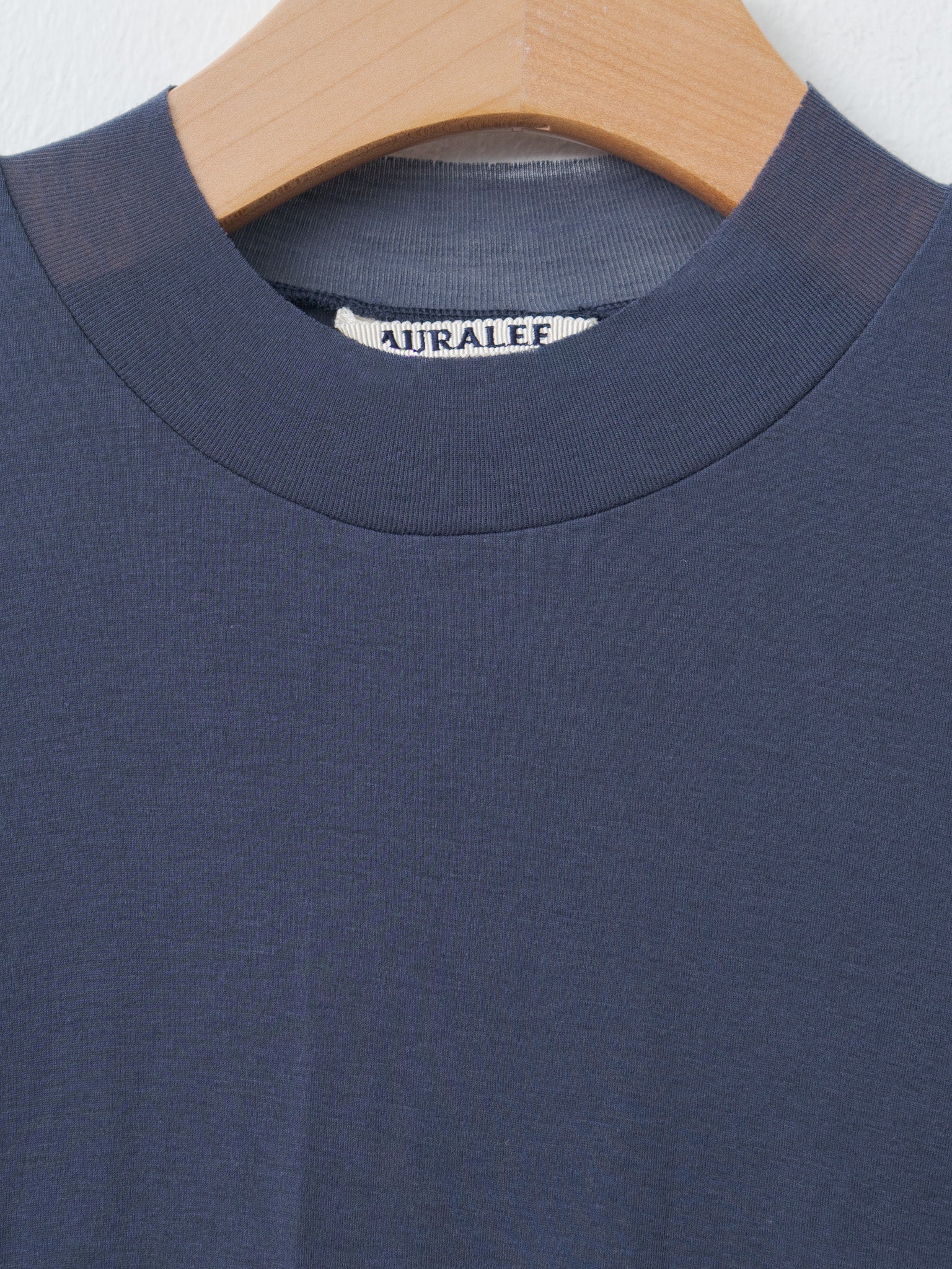 Namu Shop - Auralee Super High Gauge Sheer Rib L/S Tee - Navy