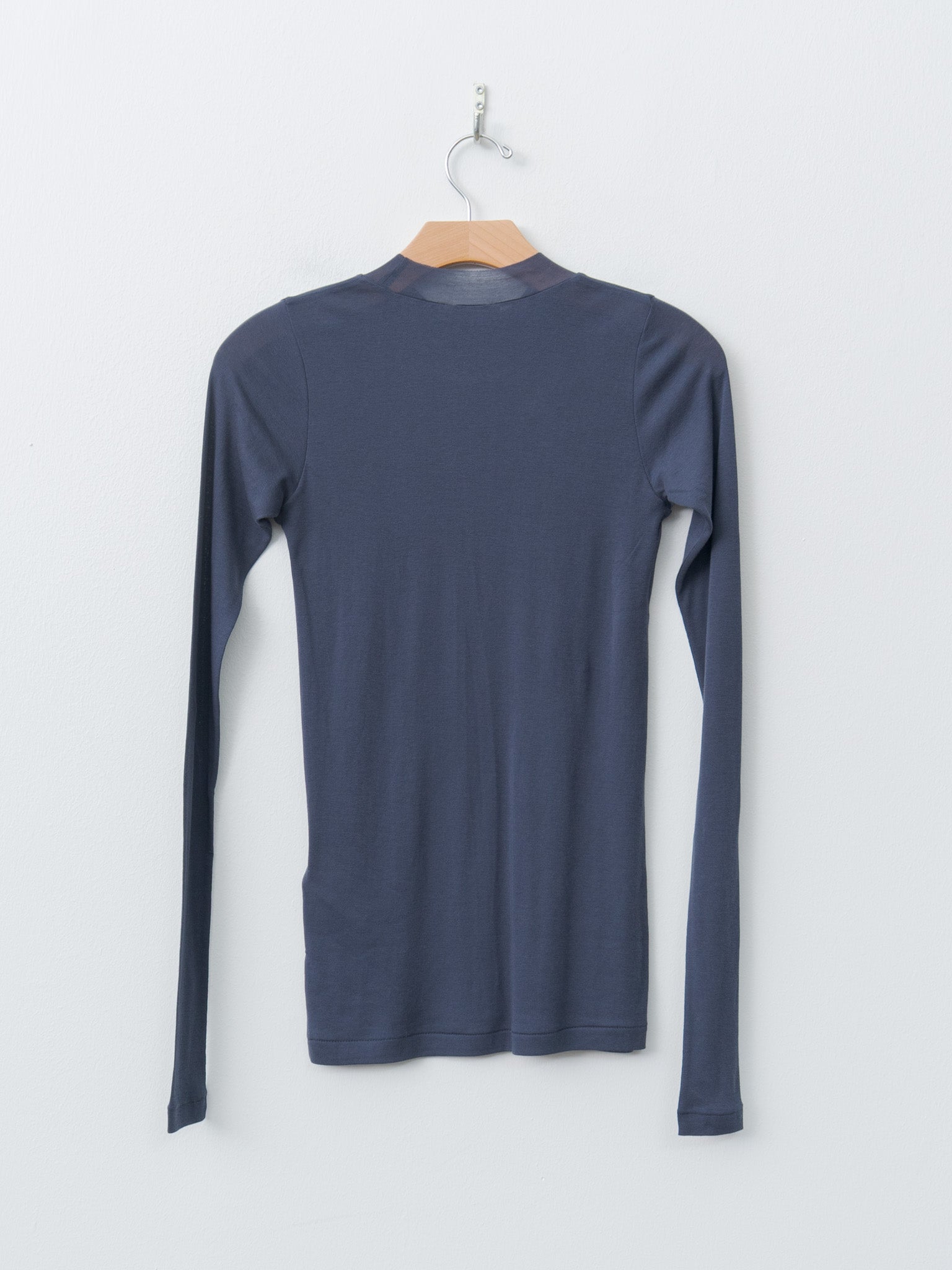 Namu Shop - Auralee Super High Gauge Sheer Rib L/S Tee - Navy