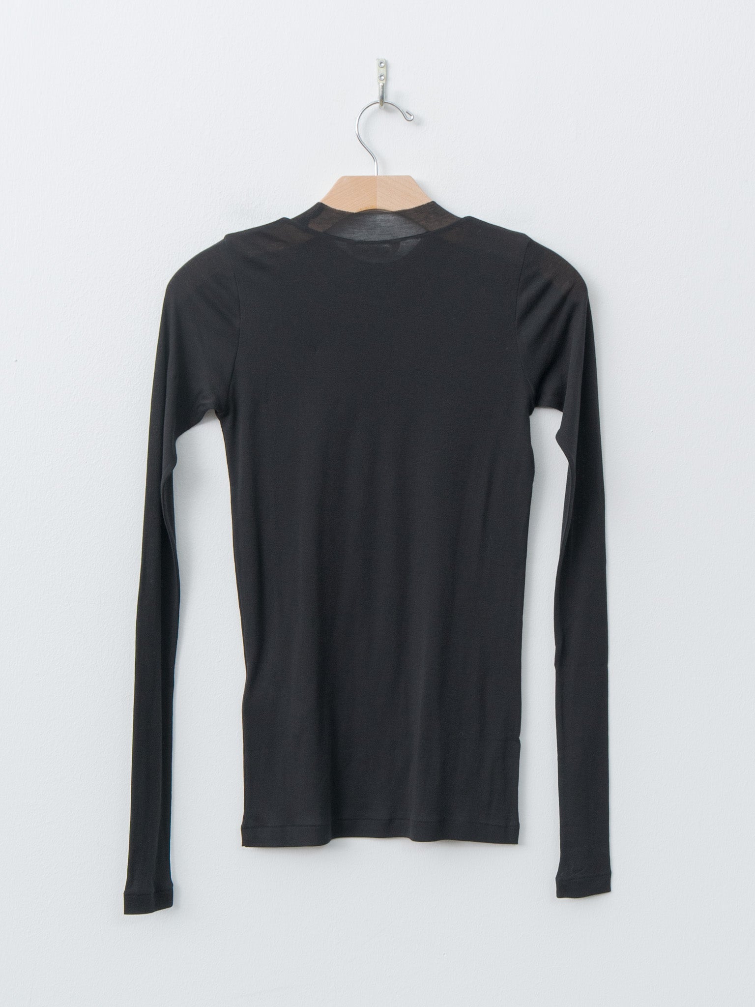 Namu Shop - Auralee Super High Gauge Sheer Rib L/S Tee - Black