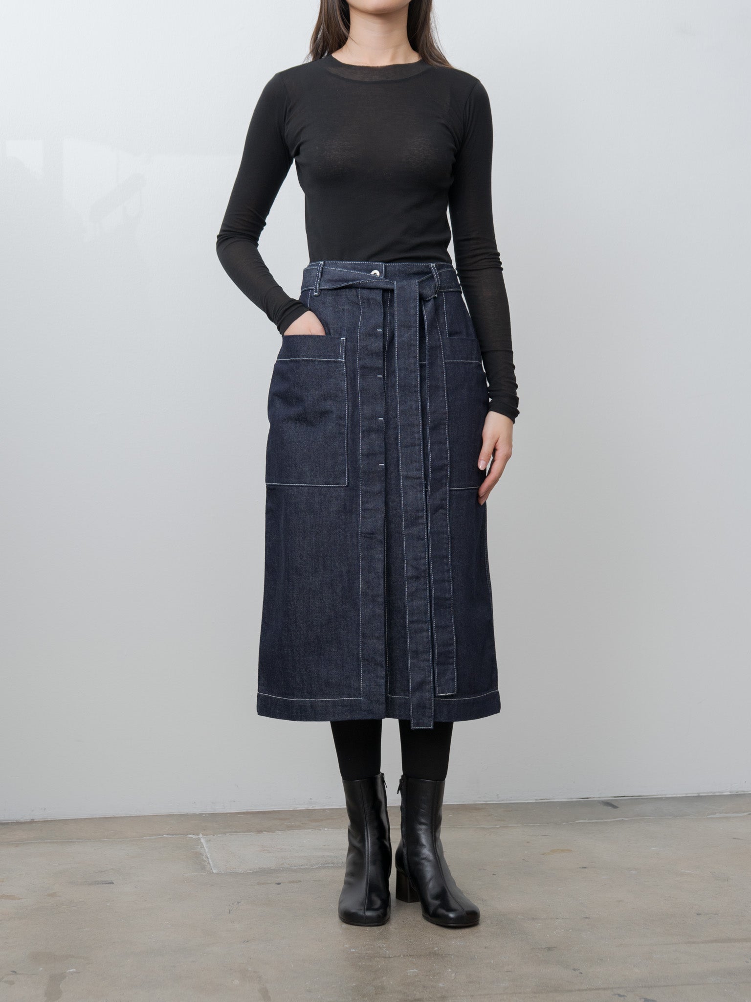 Namu Shop - Casey Casey Mia Skirt DENIM - Dark Indigo