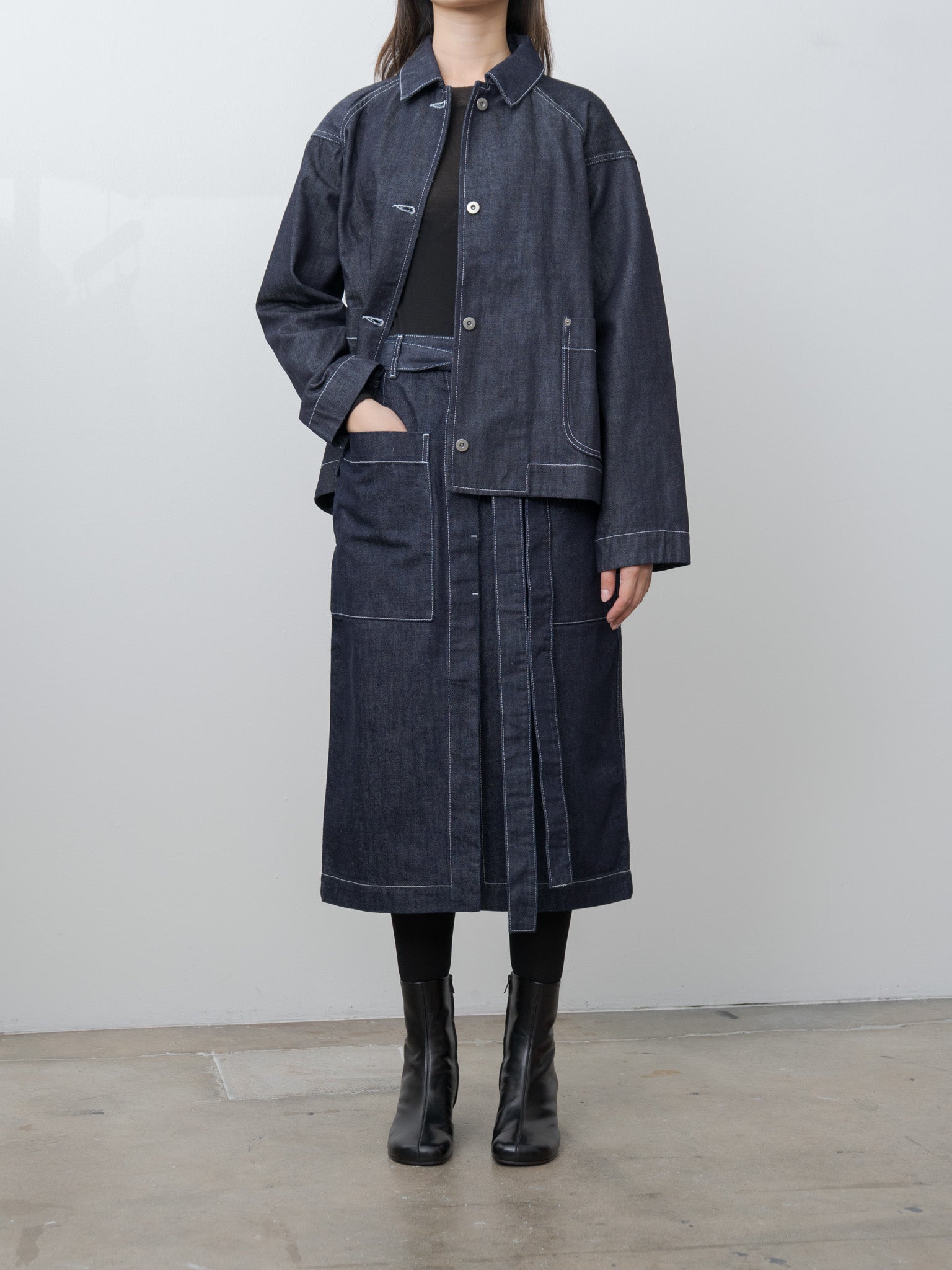 Namu Shop - Casey Casey Drays Travail Jacket DENIM - Dark Indigo