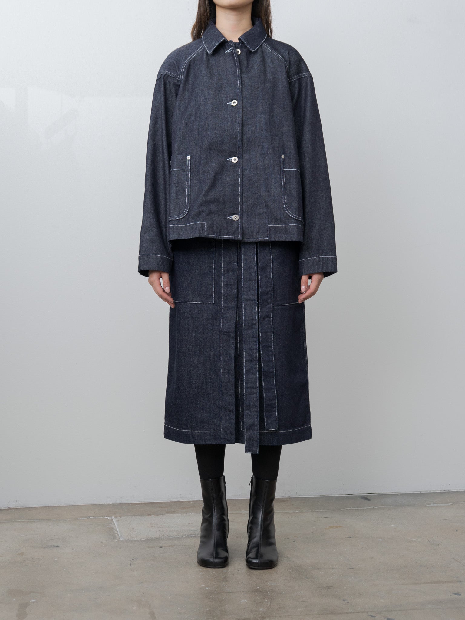 Namu Shop - Casey Casey Drays Travail Jacket DENIM - Dark Indigo