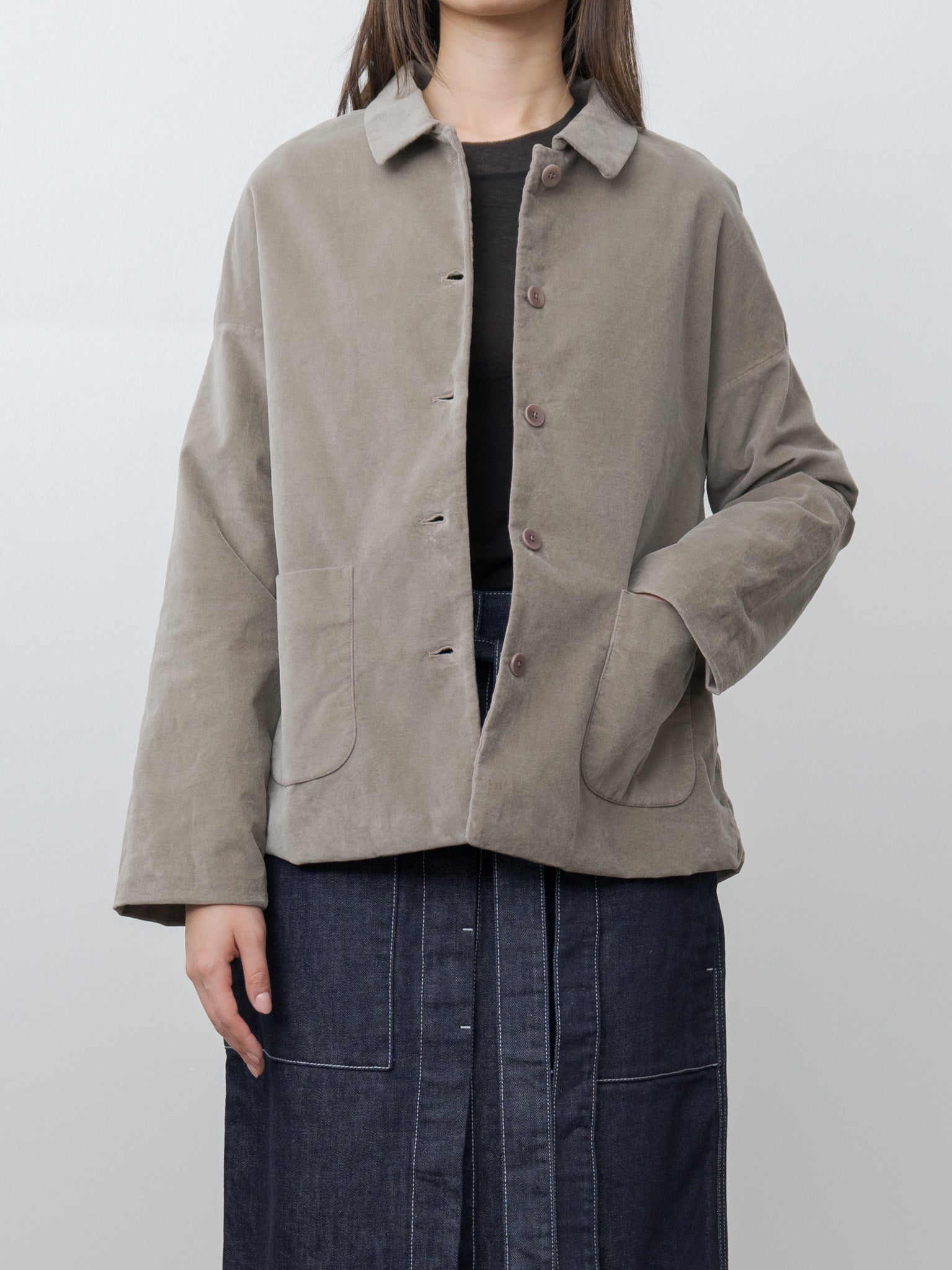 Namu Shop - Album di Famiglia Shirt Loose Blazer V - Marron Glace