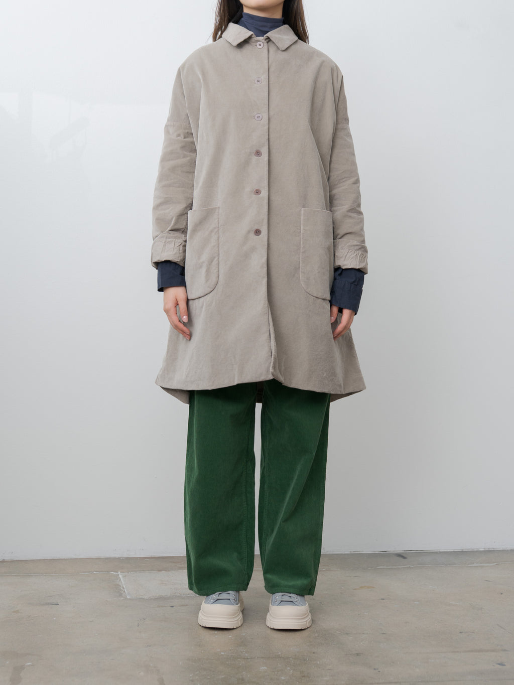 Namu Shop - Album di Famiglia Collar Coat V - Marron Glace