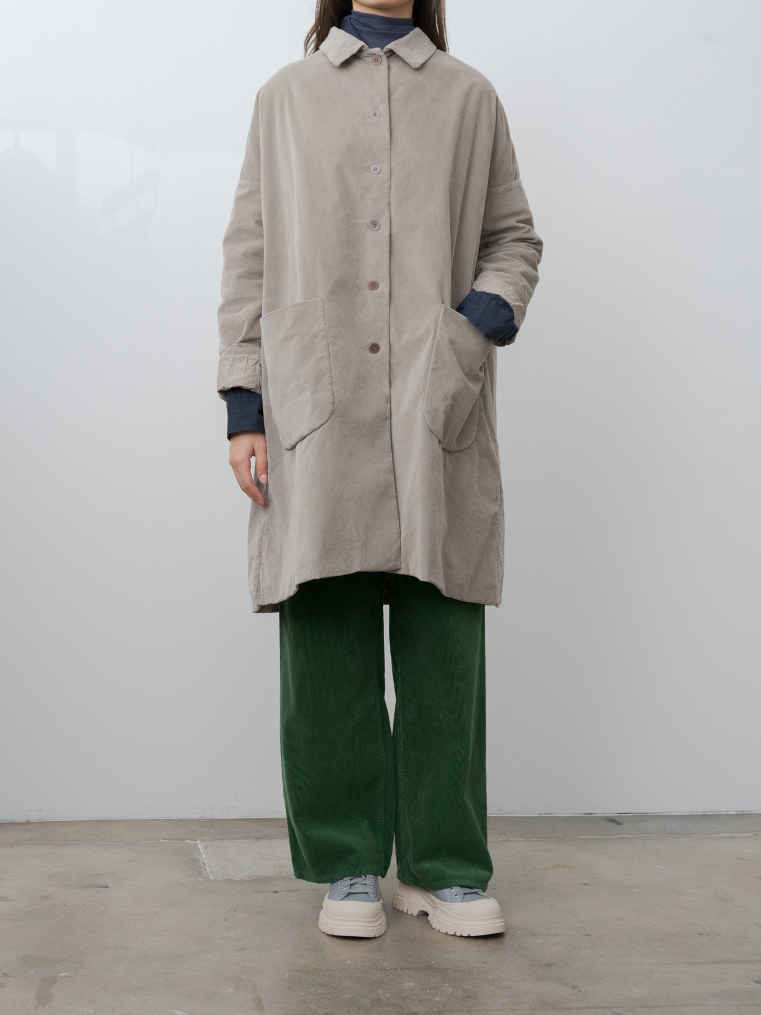 Namu Shop - Album di Famiglia Collar Coat V - Marron Glace