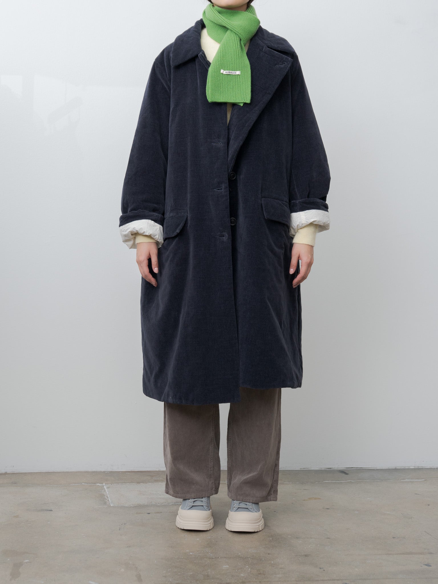 Namu Shop - Casey Casey Milu Coat L VELVET - Navy