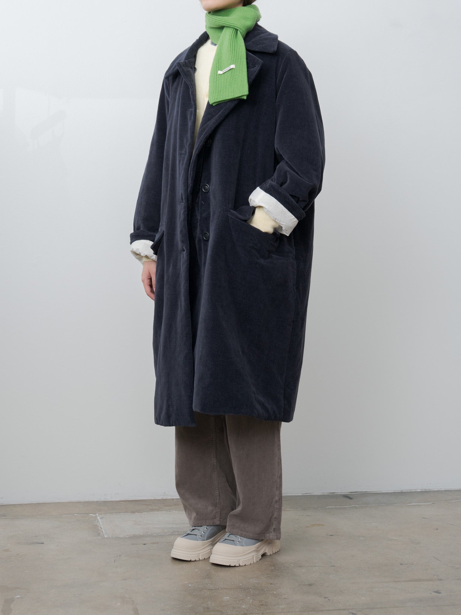Namu Shop - Casey Casey Milu Coat L VELVET - Navy