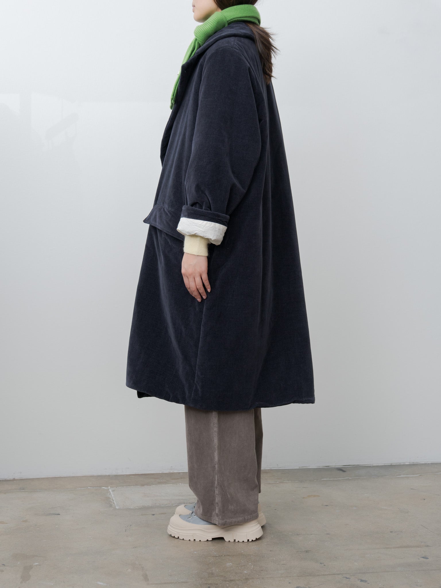 Namu Shop - Casey Casey Milu Coat L VELVET - Navy