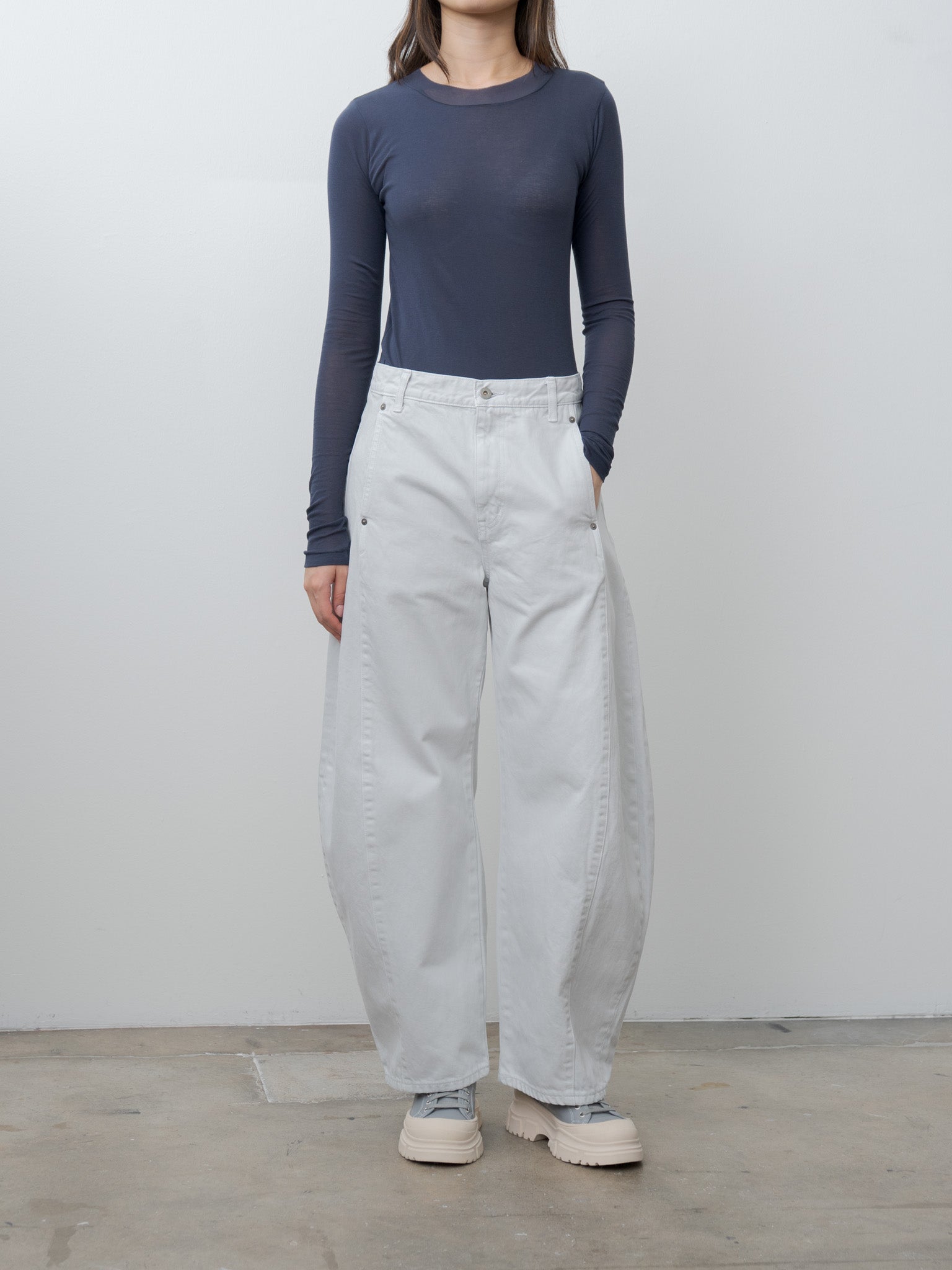 Namu Shop - Sayaka Davis Barrel Denim - Ice Gray