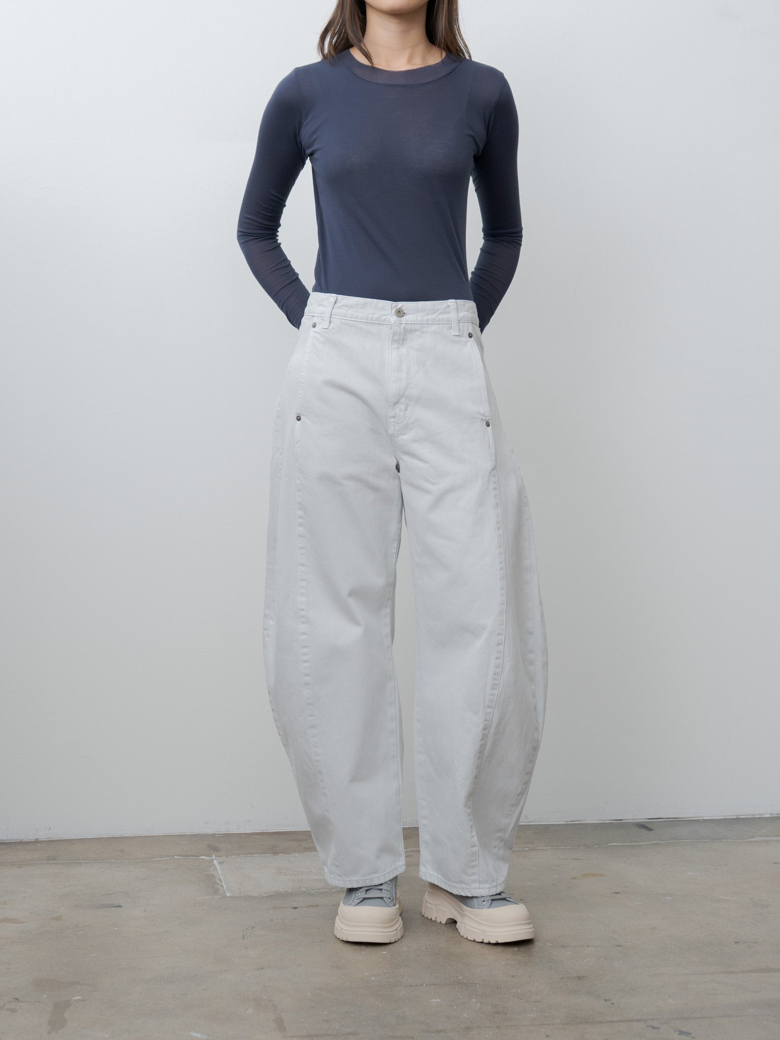 Namu Shop - Sayaka Davis Barrel Denim - Ice Gray