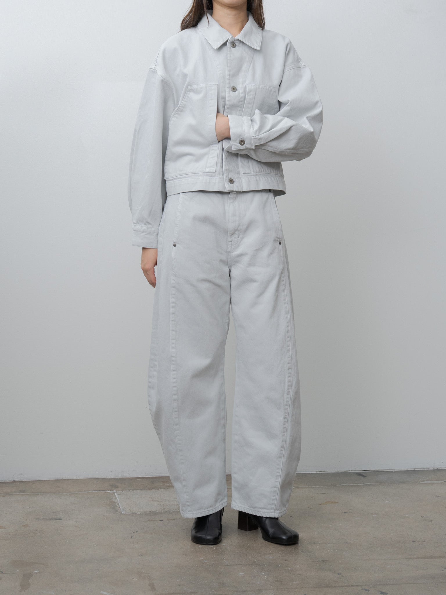Namu Shop - Sayaka Davis Cropped Jacket - Ice Gray