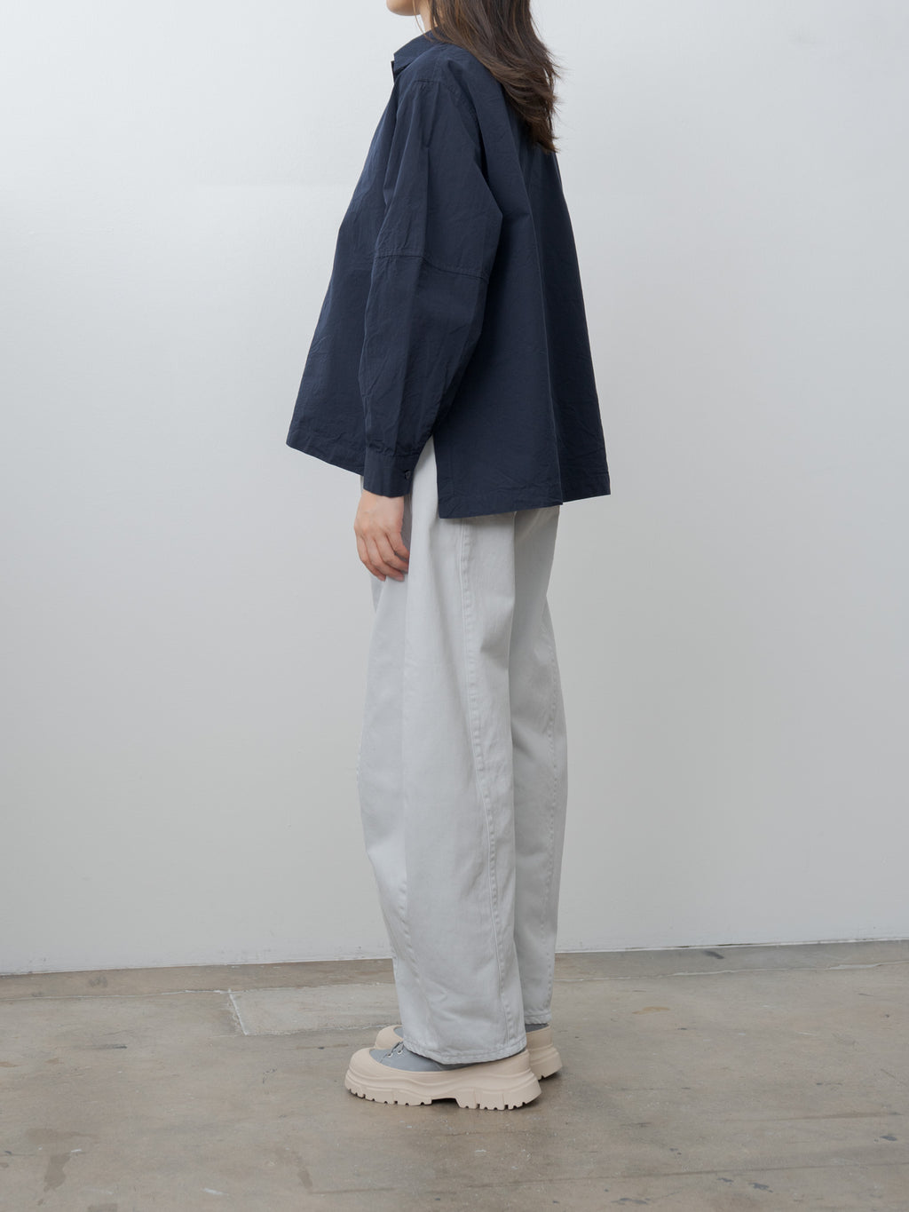 Namu Shop - Casey Casey Elena Shirt PAPER COT - Navy