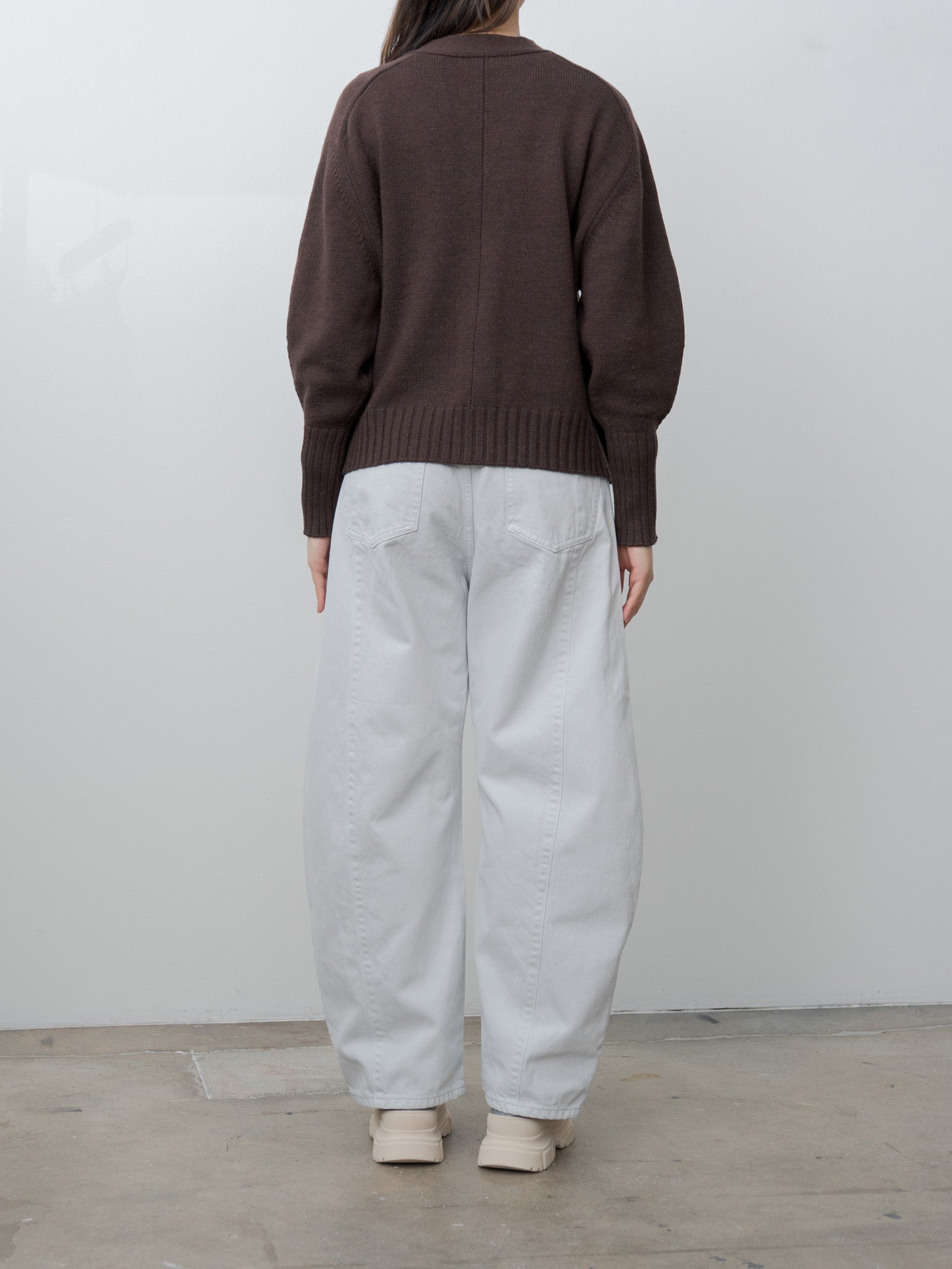 Namu Shop - Sayaka Davis Balloon Sleeve Cardigan - Wood