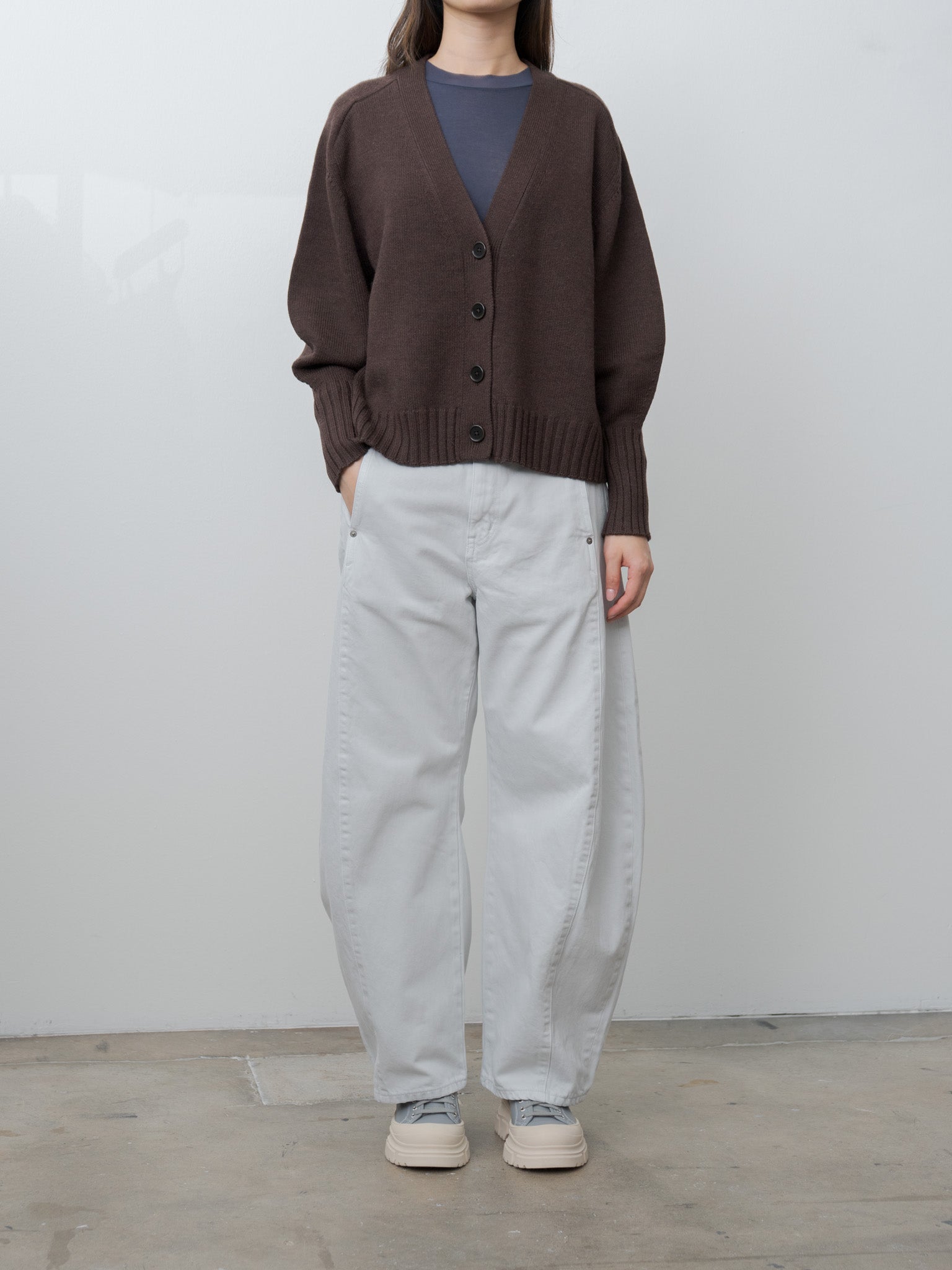 Namu Shop - Sayaka Davis Balloon Sleeve Cardigan - Wood