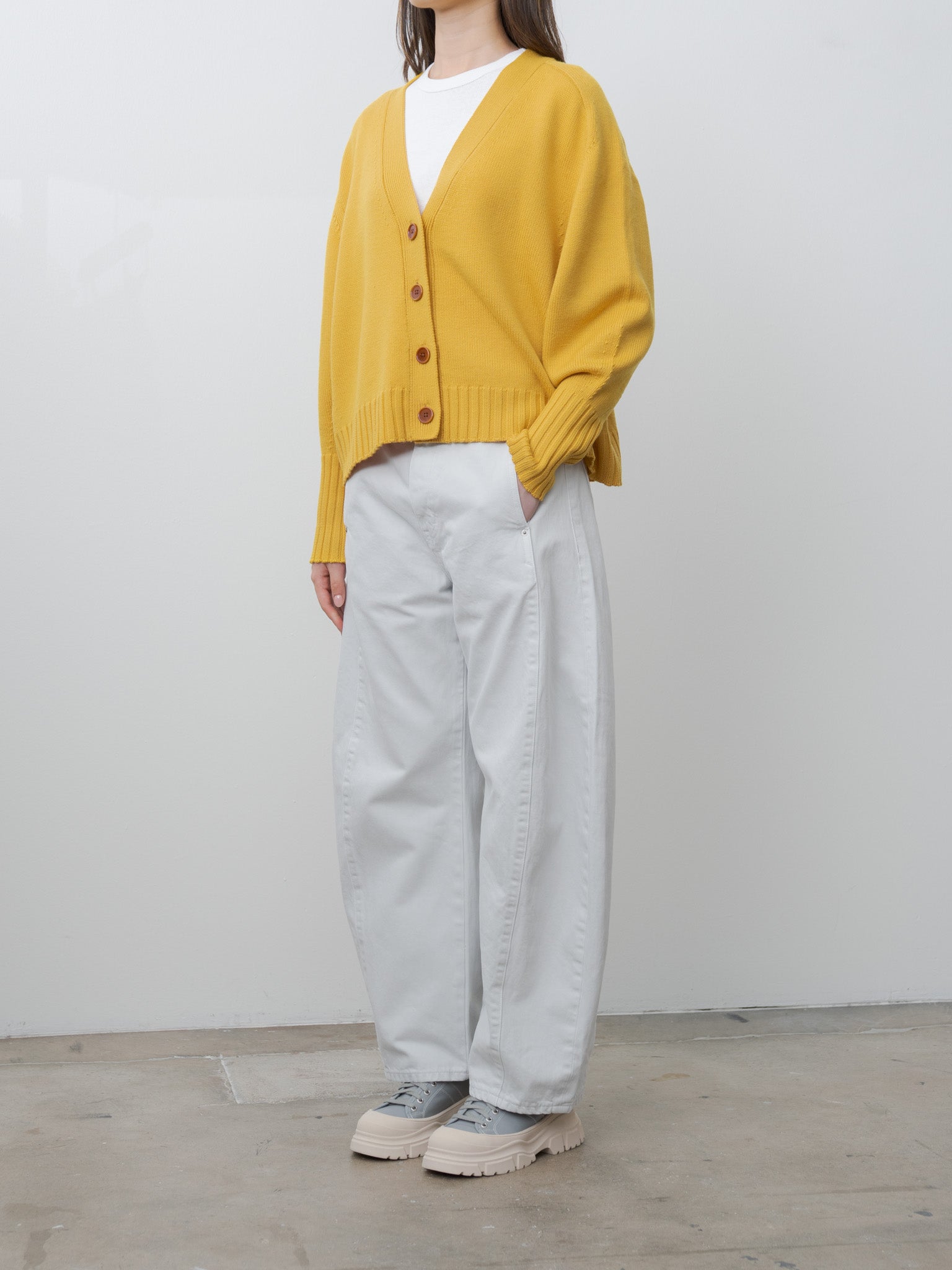 Namu Shop - Sayaka Davis Balloon Sleeve Cardigan - Golden Sun