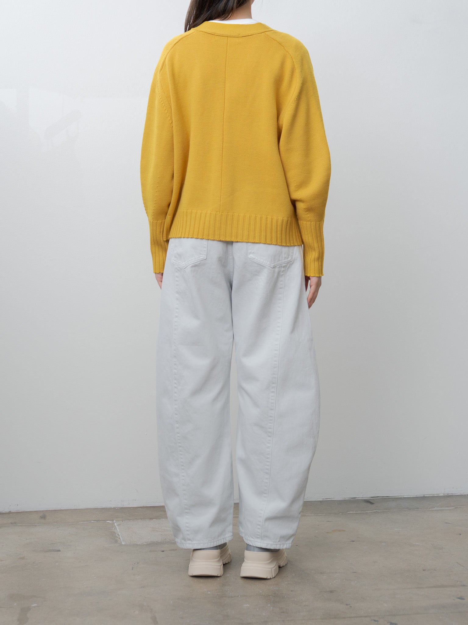 Namu Shop - Sayaka Davis Balloon Sleeve Cardigan - Golden Sun