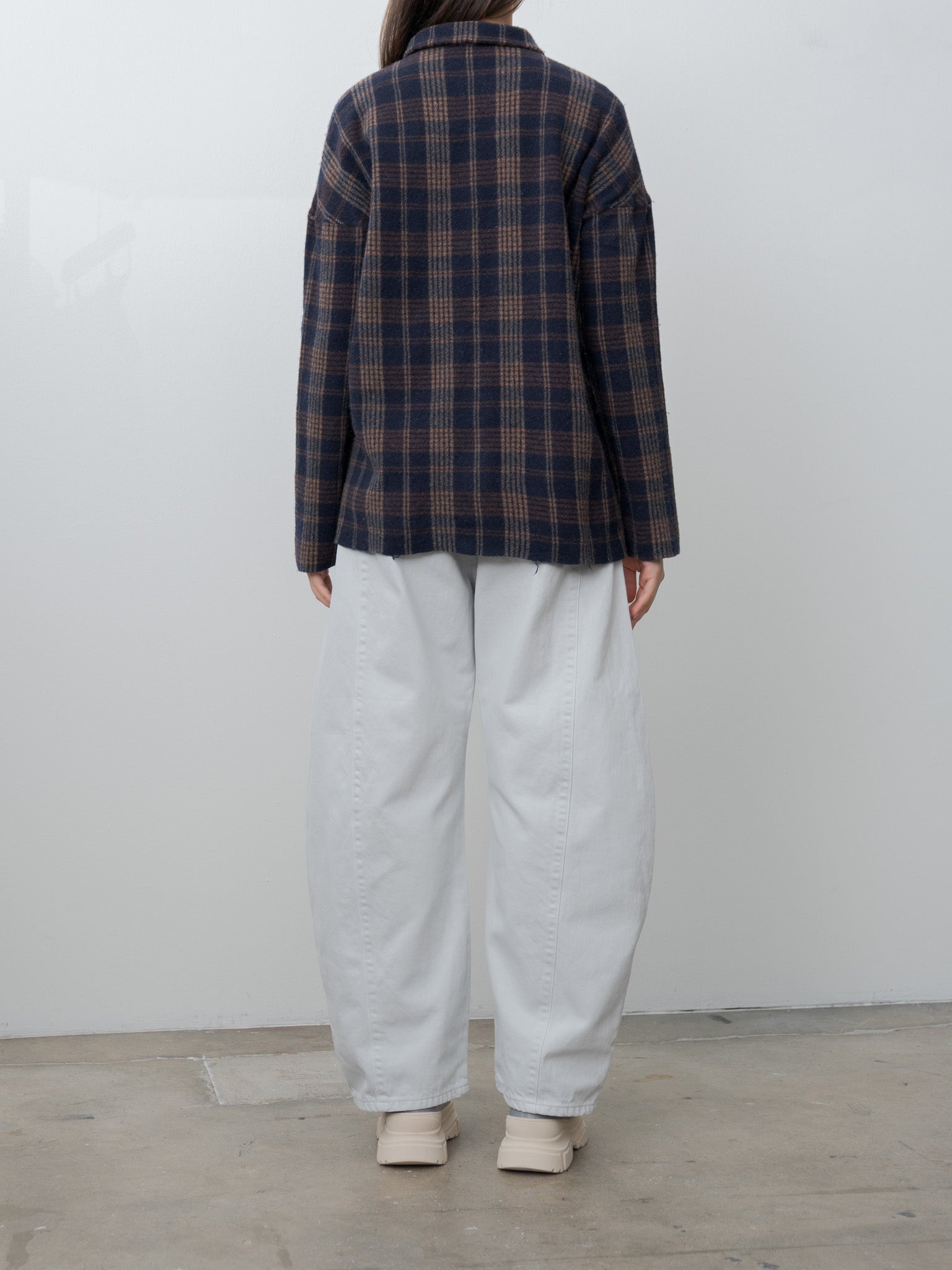 Namu Shop - Album di Famiglia Tartan Soft Collar Shirt - Ink