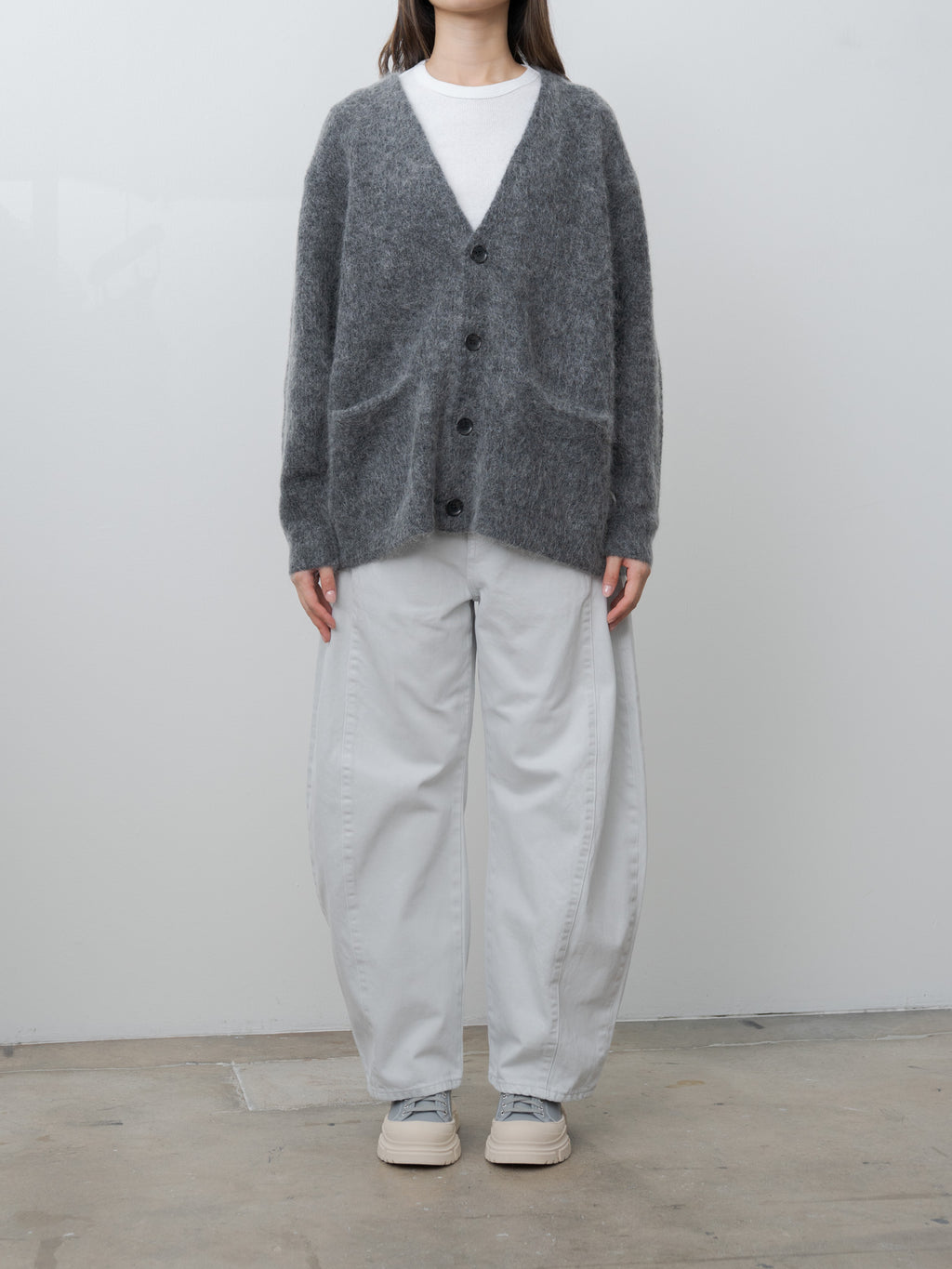 Namu Shop - Sayaka Davis Mohair Cardigan - Charcoal