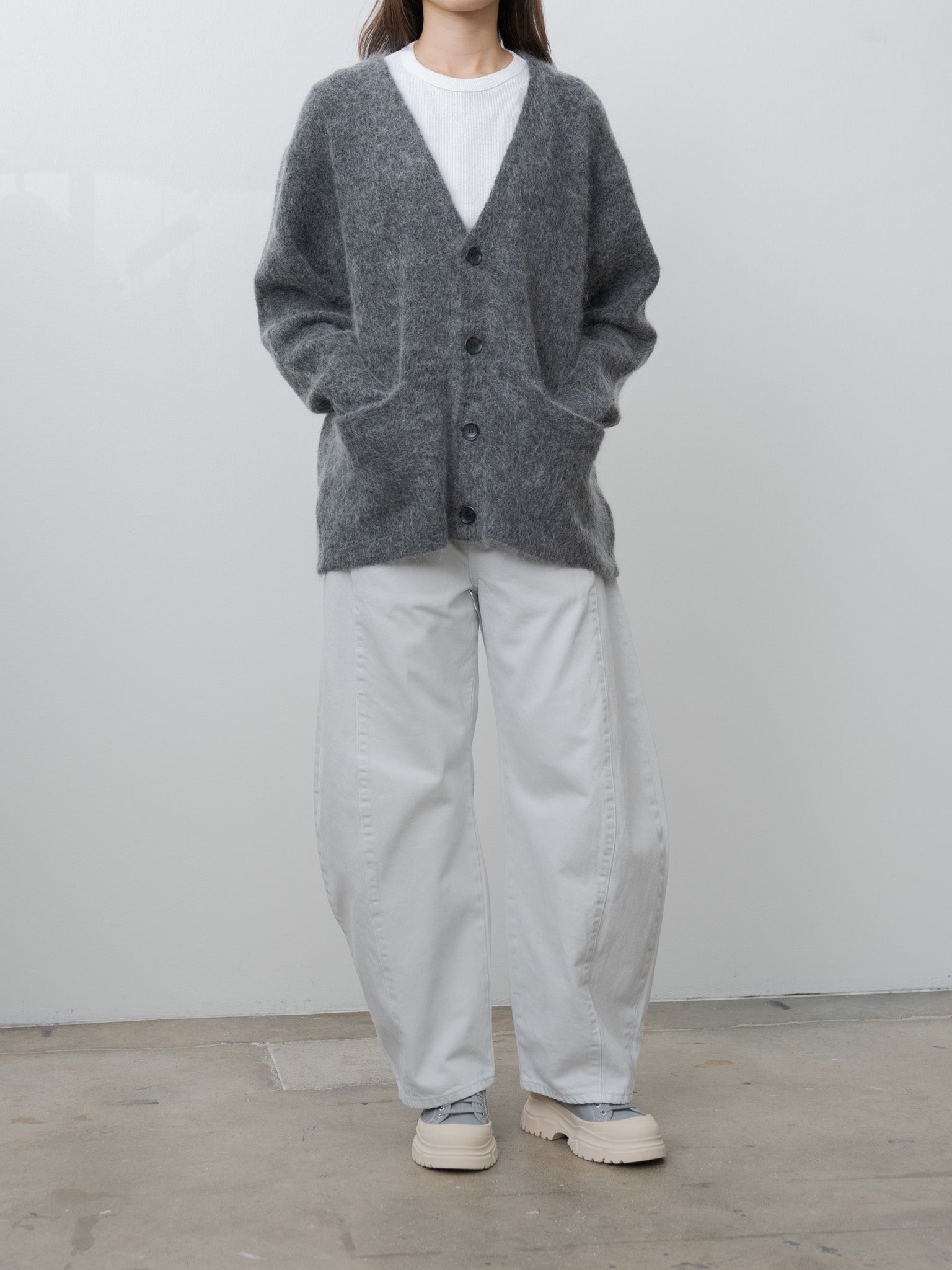 Namu Shop - Sayaka Davis Mohair Cardigan - Charcoal