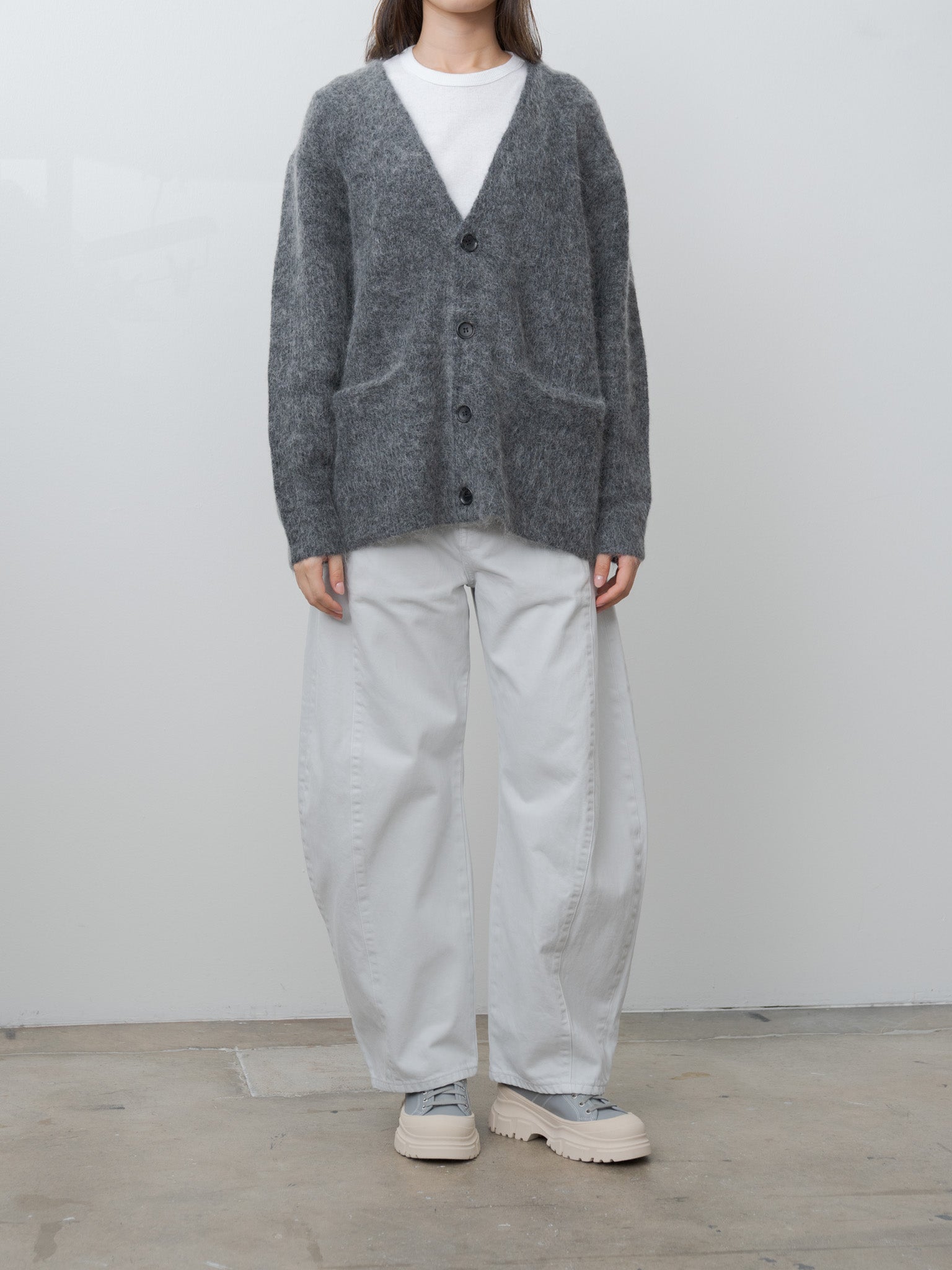 Namu Shop - Sayaka Davis Mohair Cardigan - Charcoal