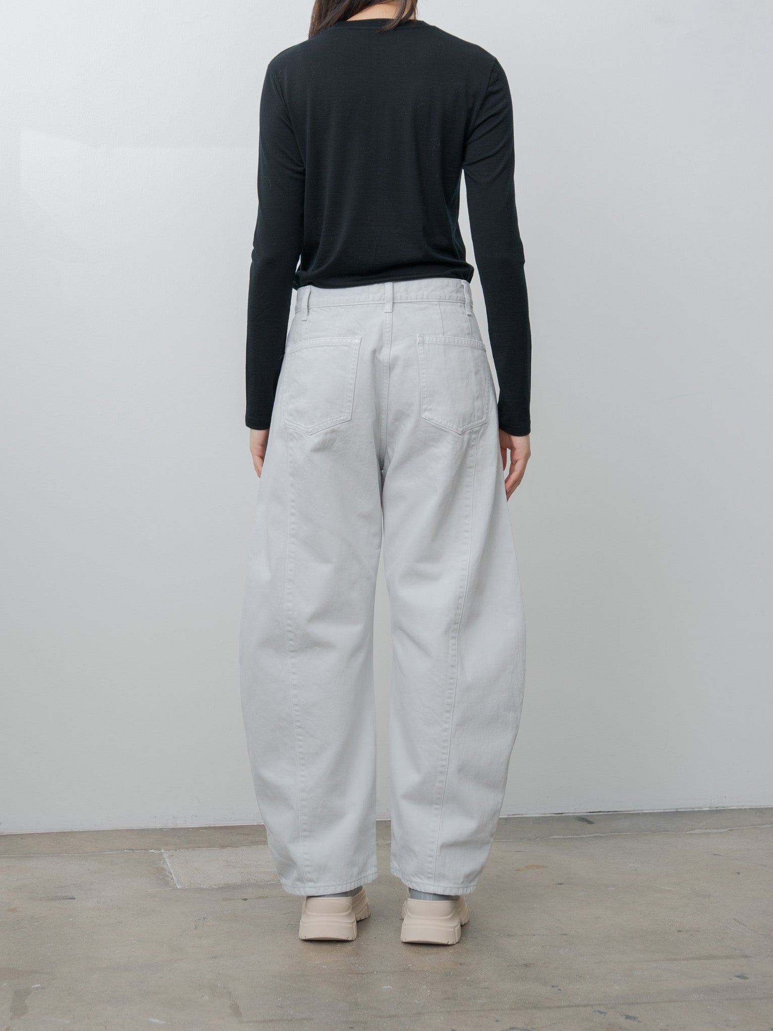 Namu Shop - Auralee Wool Soft Jersey L/S Tee - Black