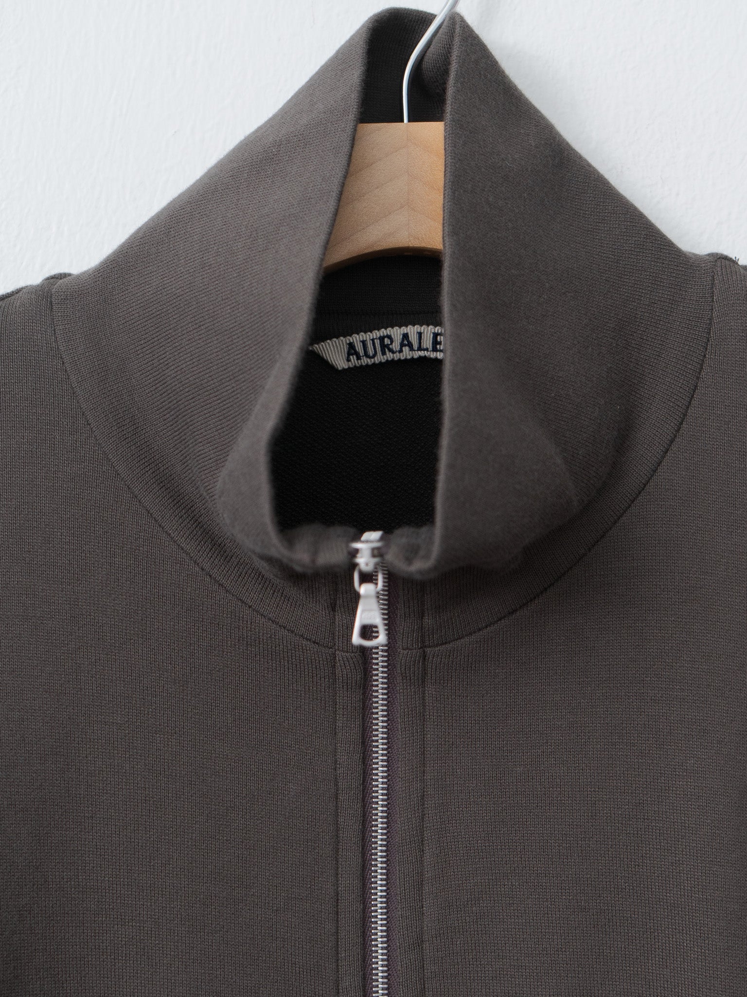 Namu Shop - Auralee Super High Gauge Sweat Zip Blouson - Dark Brown