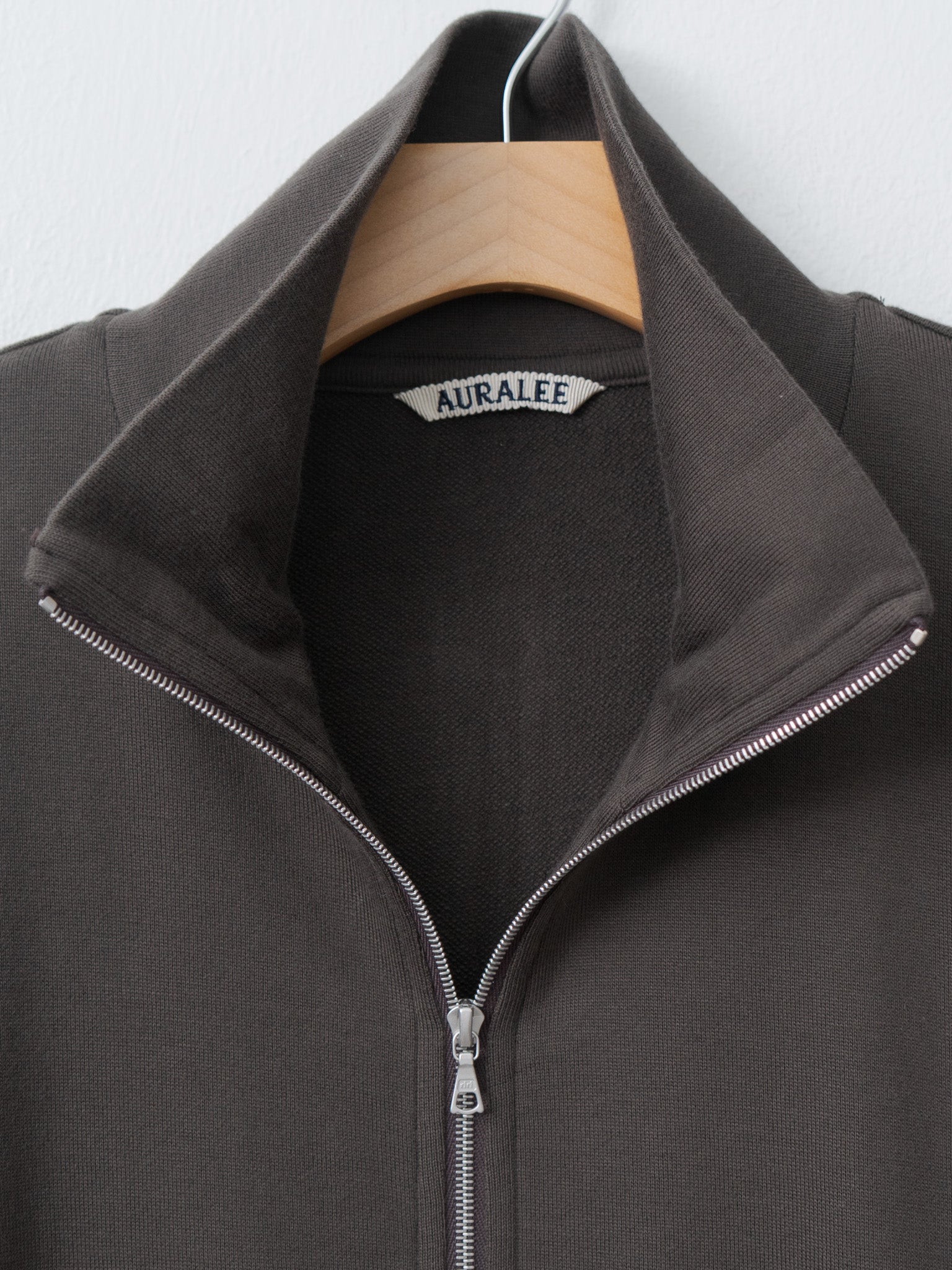 Namu Shop - Auralee Super High Gauge Sweat Zip Blouson - Dark Brown