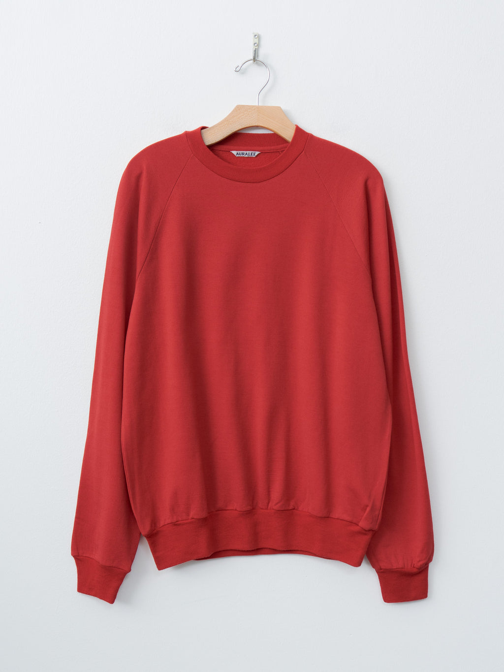 Namu Shop - Auralee Light Wool Sweat P/O - Red (men's)
