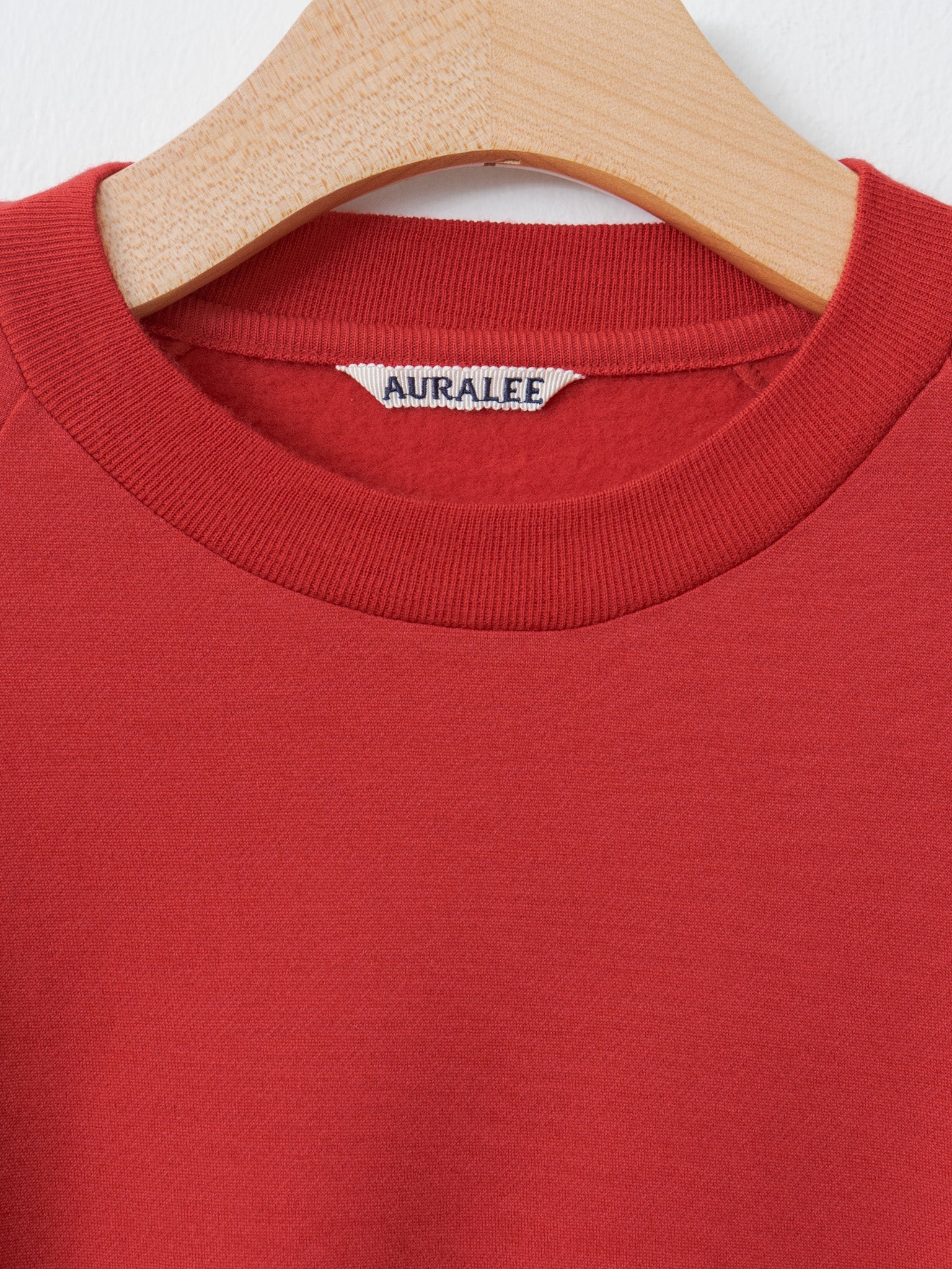Namu Shop - Auralee Light Wool Sweat P/O - Red (men's)