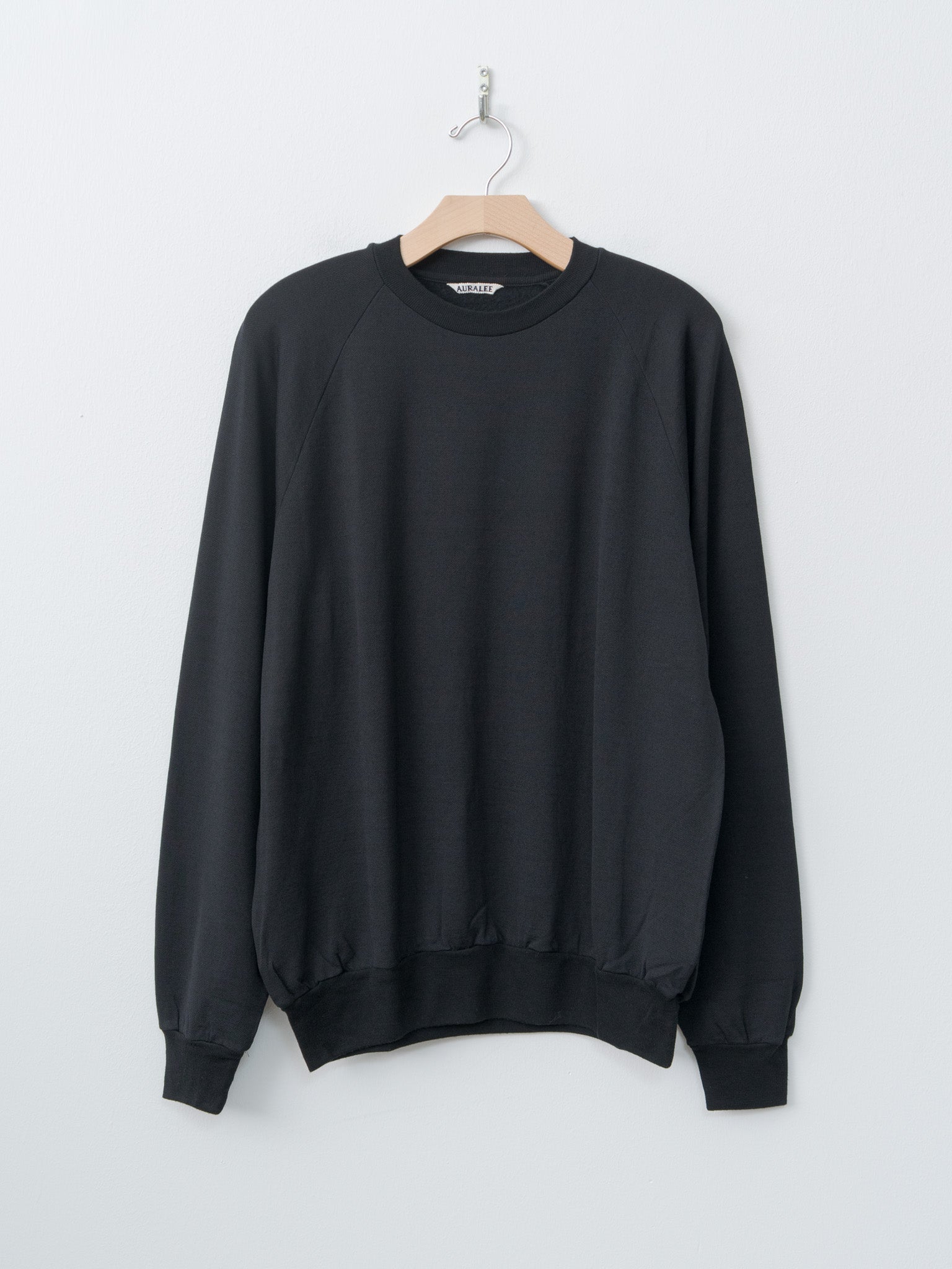 Namu Shop - Auralee Light Wool Sweat P/O - Black