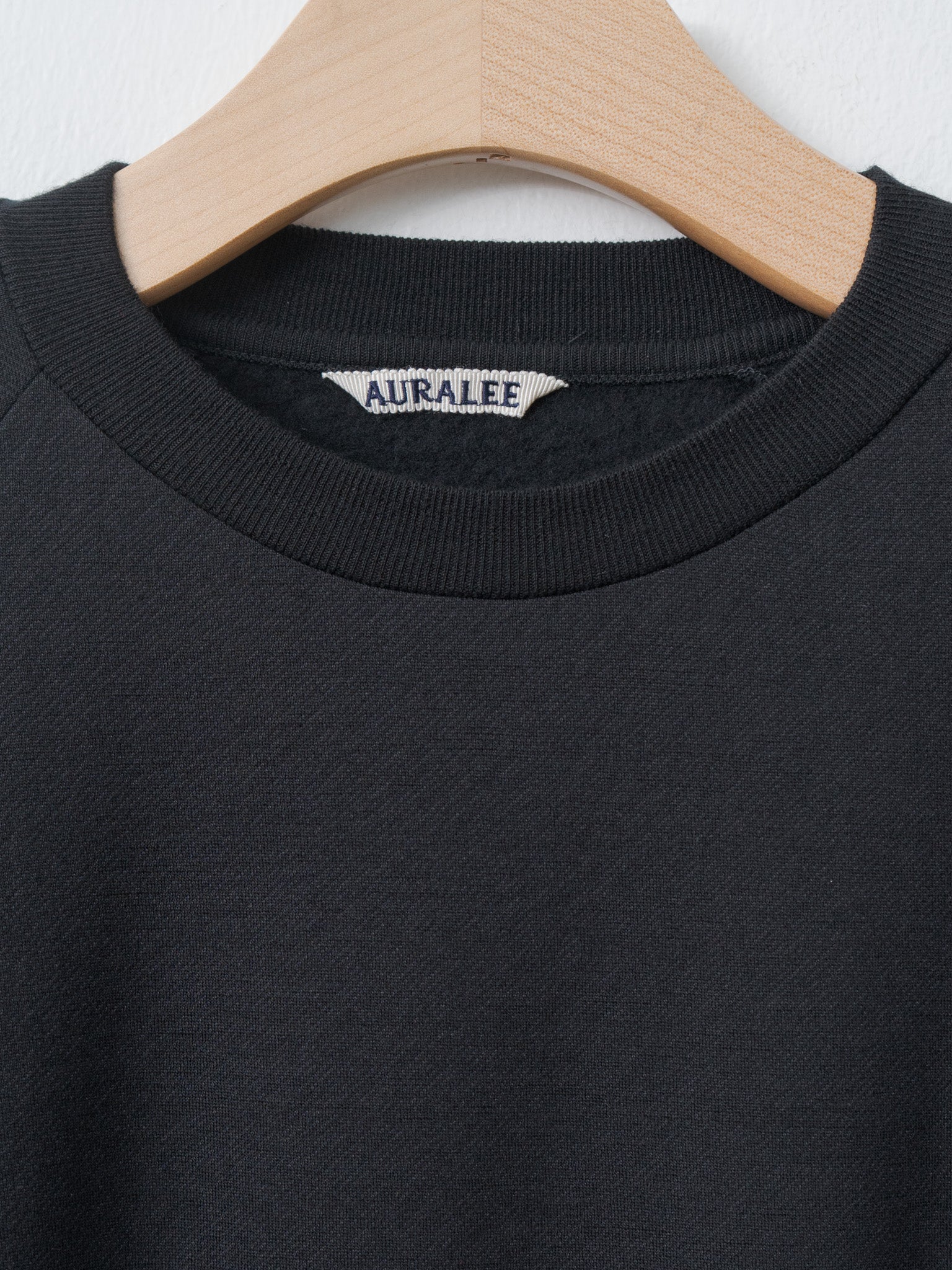 Namu Shop - Auralee Light Wool Sweat P/O - Black