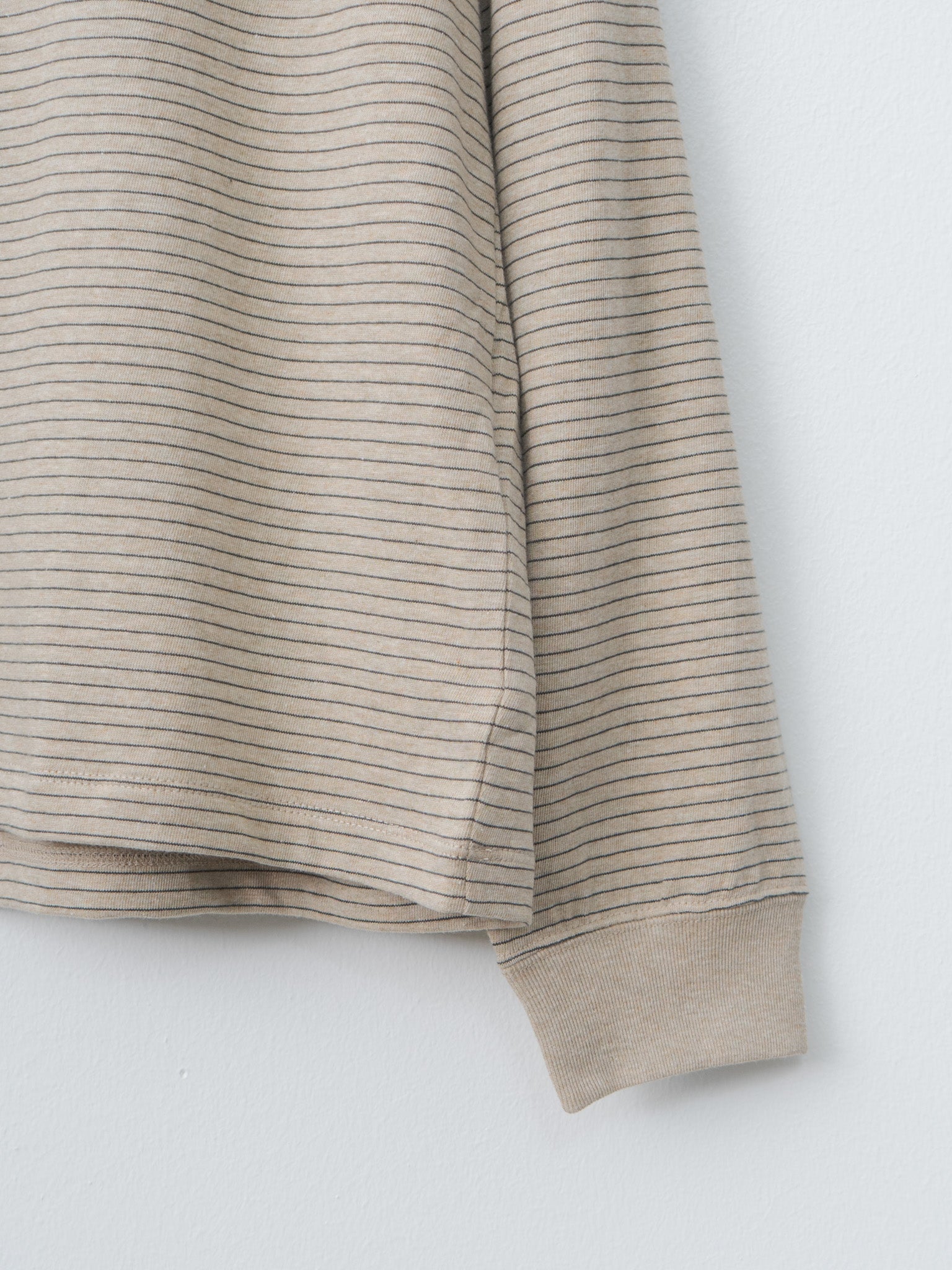 Namu Shop - Aton Suvin Double Jersey Crewneck Pullover - Beige Stripe