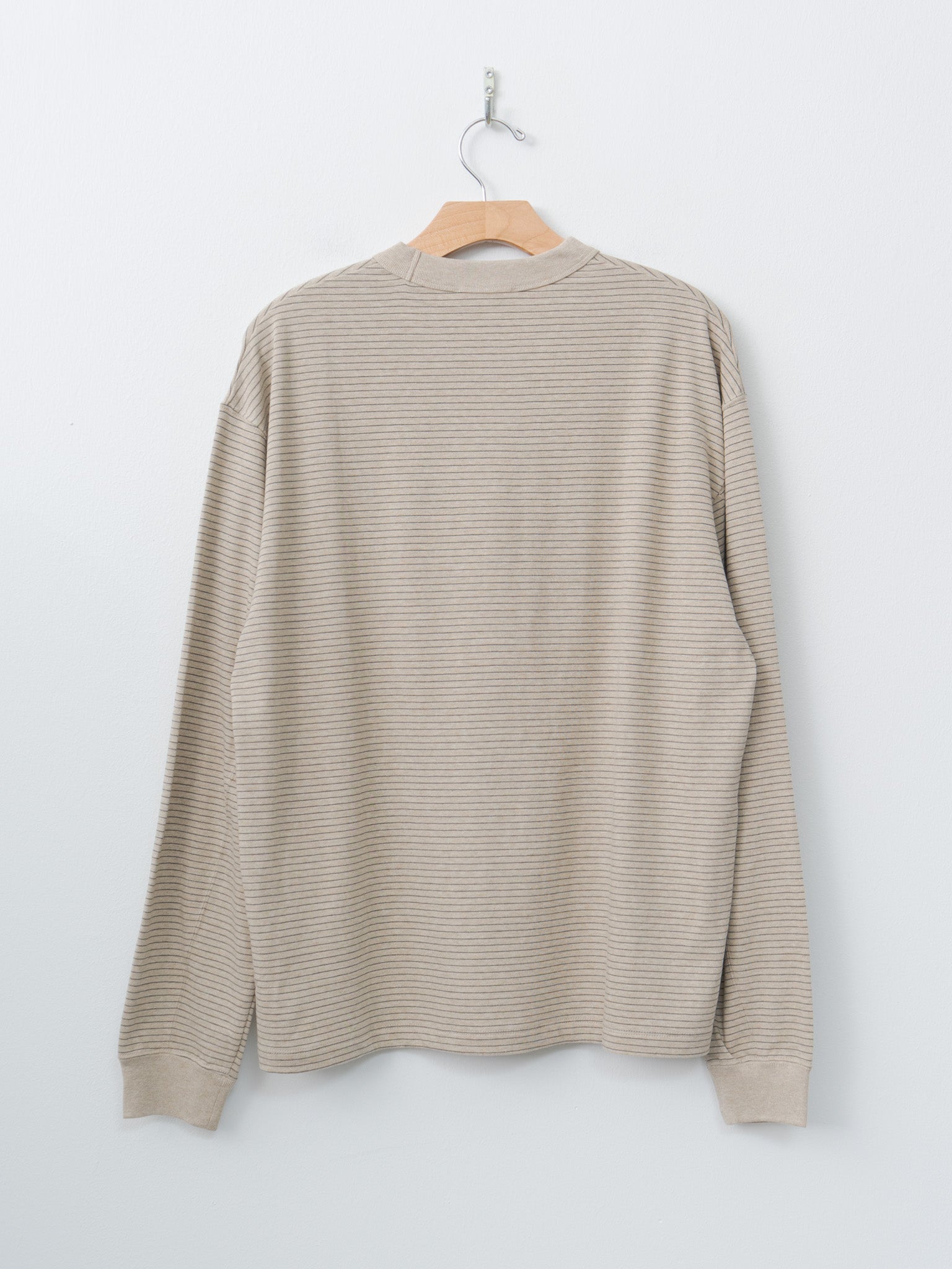 Namu Shop - Aton Suvin Double Jersey Crewneck Pullover - Beige Stripe