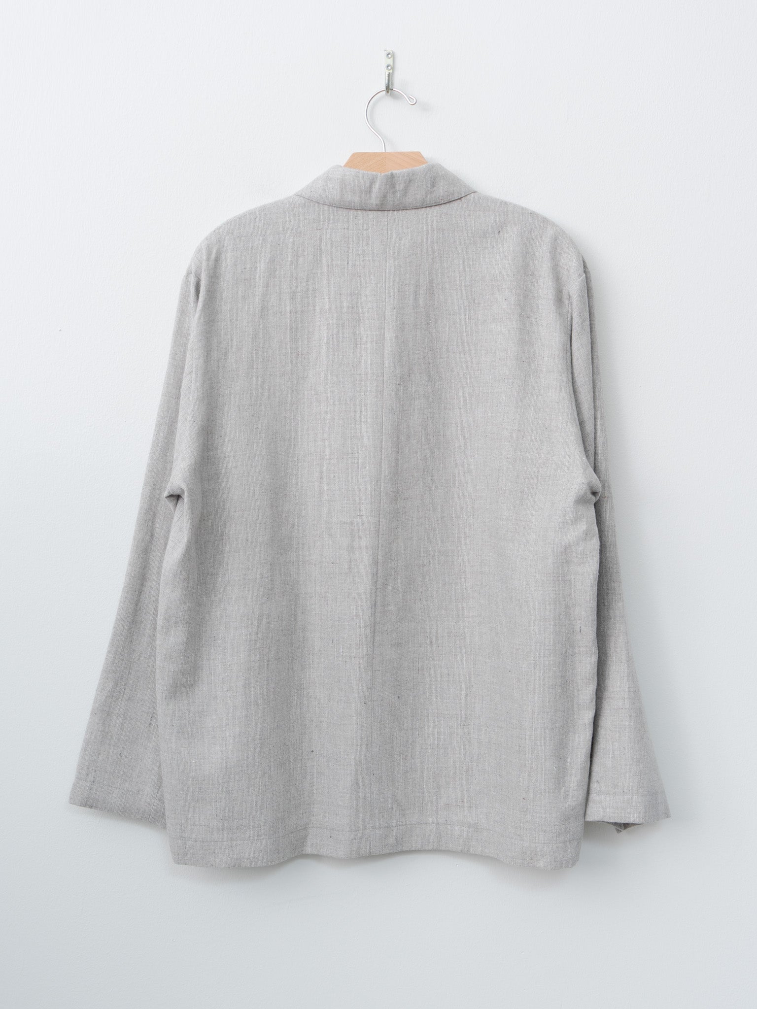 Namu Shop - Aton Linen Wool Twill Shirt Jacket - Light Gray