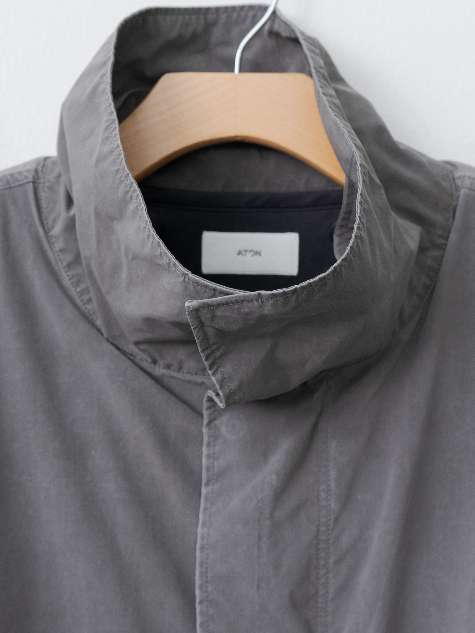 Namu Shop - Aton Pigment Air Weather Short Mods Coat - Sumi