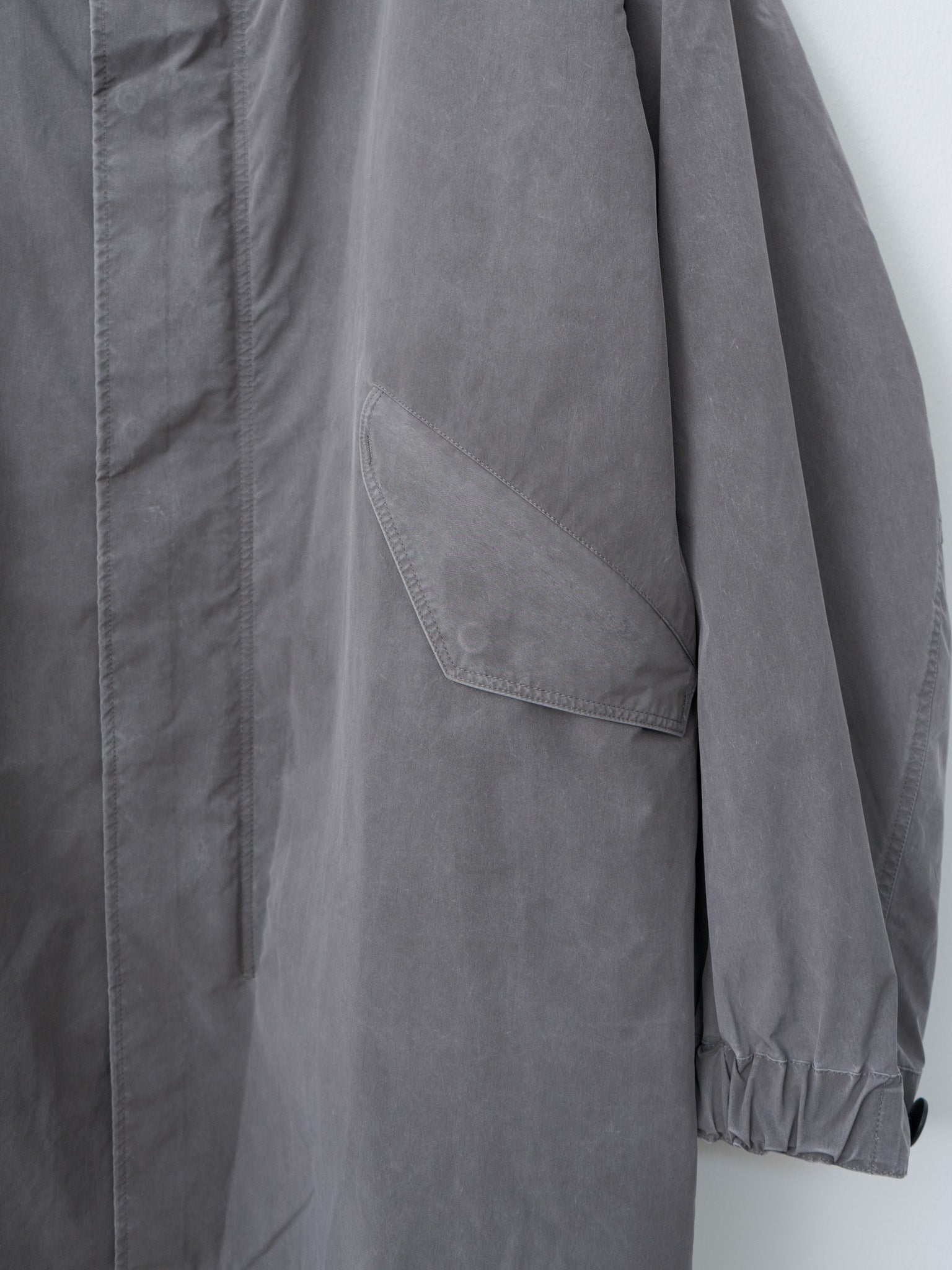 Namu Shop - Aton Pigment Air Weather Short Mods Coat - Sumi