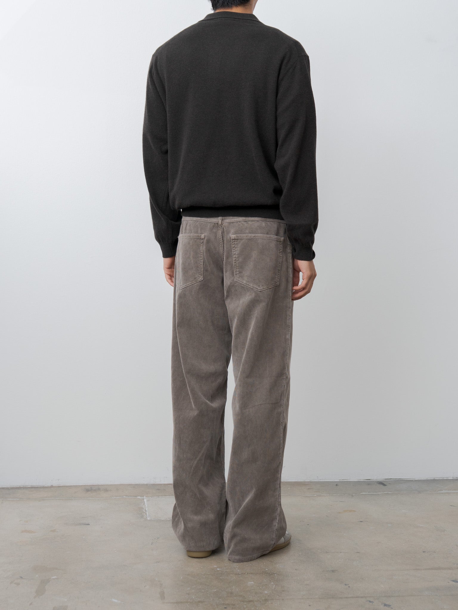 Namu Shop - Aton Super Light Wool Skipper Polo Sweater - Brown