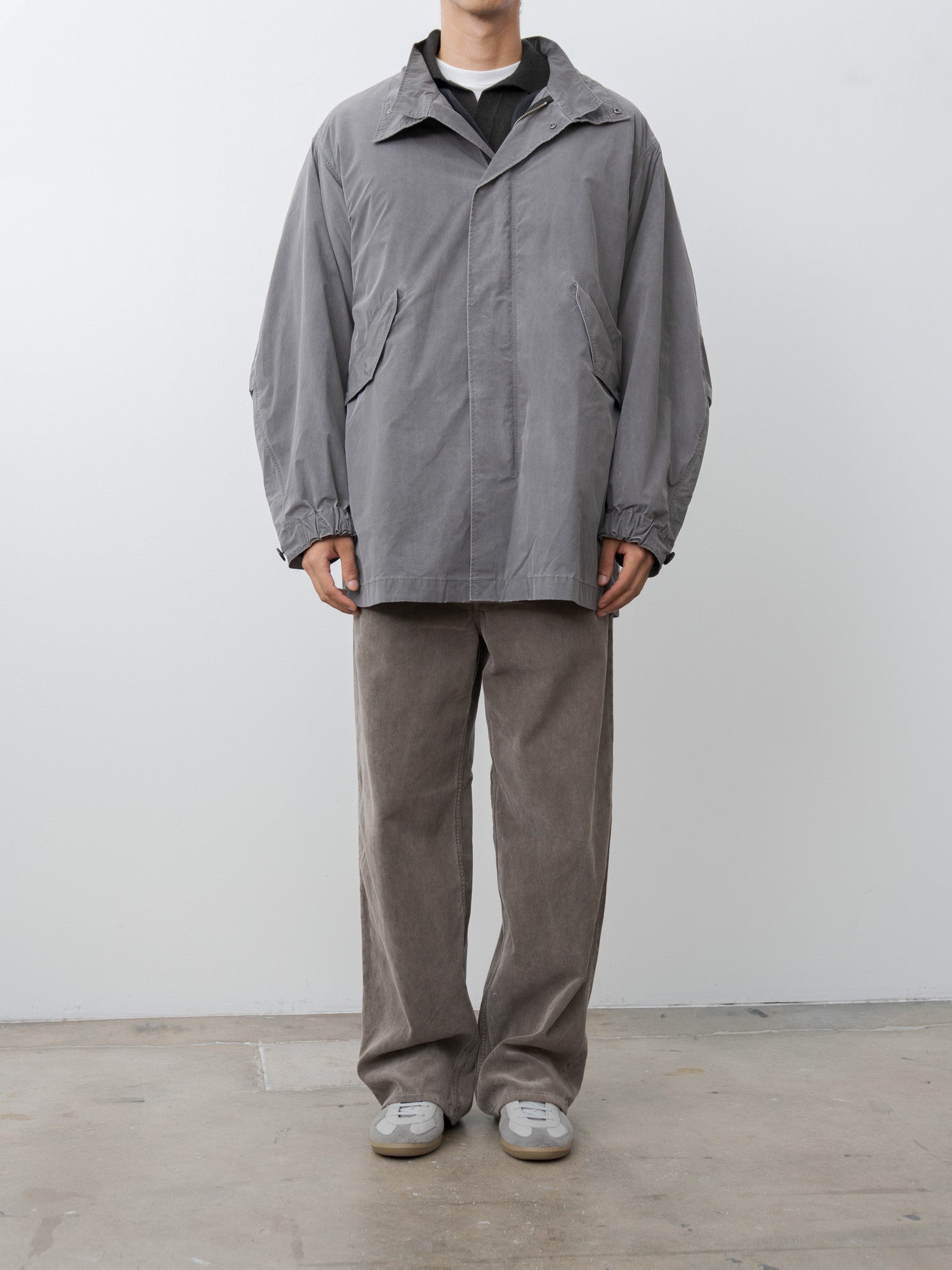 Namu Shop - Aton Pigment Air Weather Short Mods Coat - Sumi